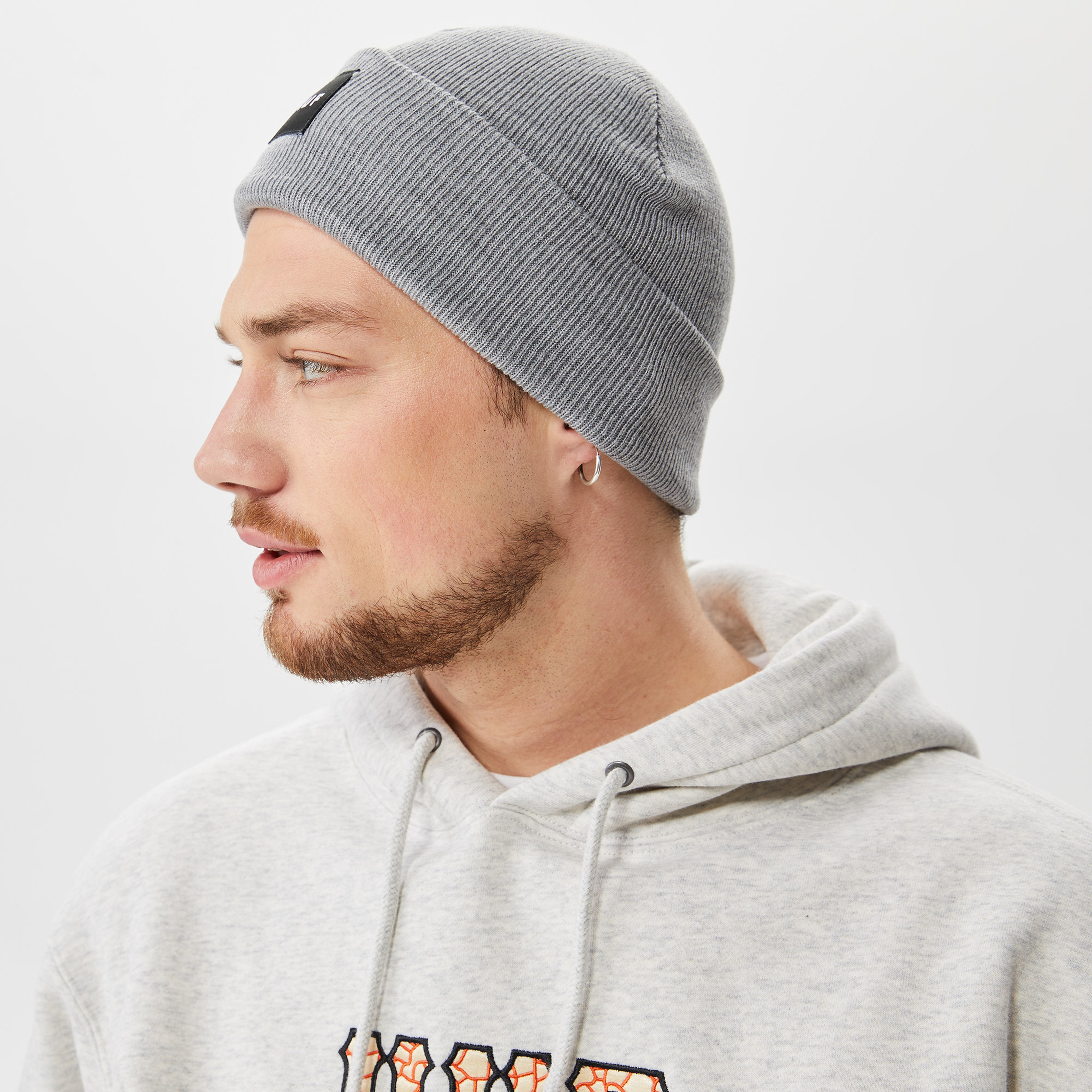 Huf Essentials Box Logo Erkek Gri Bere