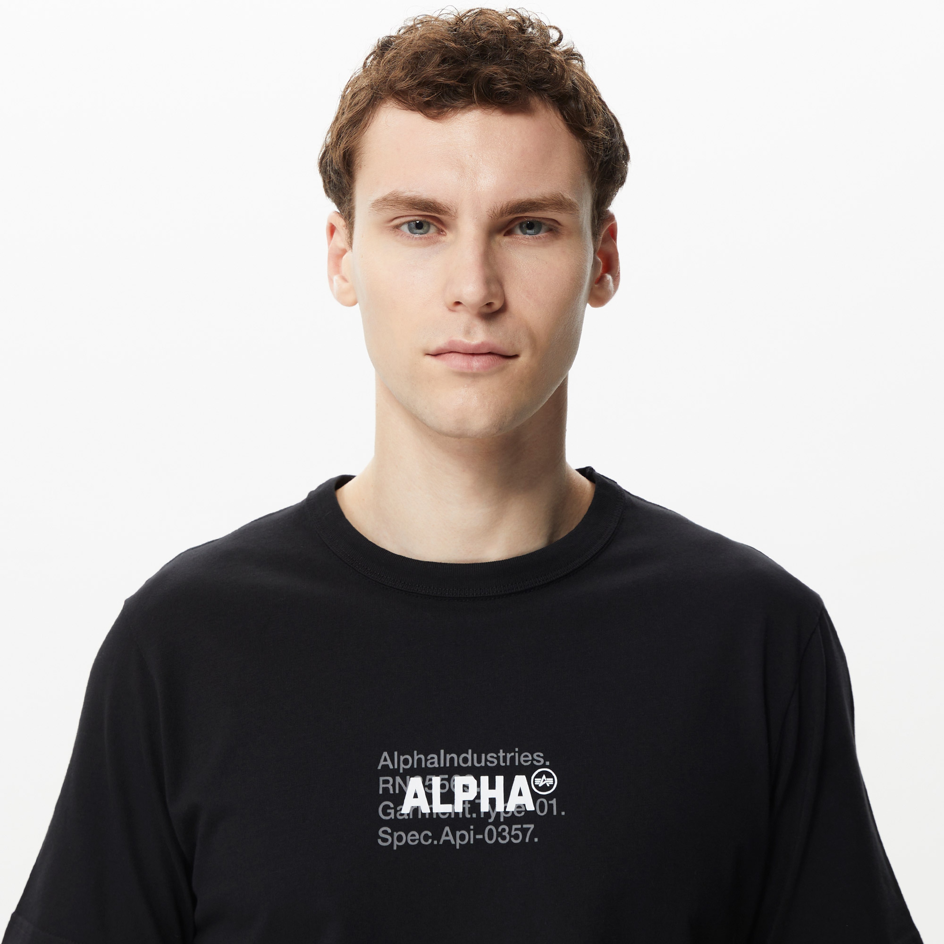 Alpha Industries Code Graphic Erkek Siyah T-Shirt