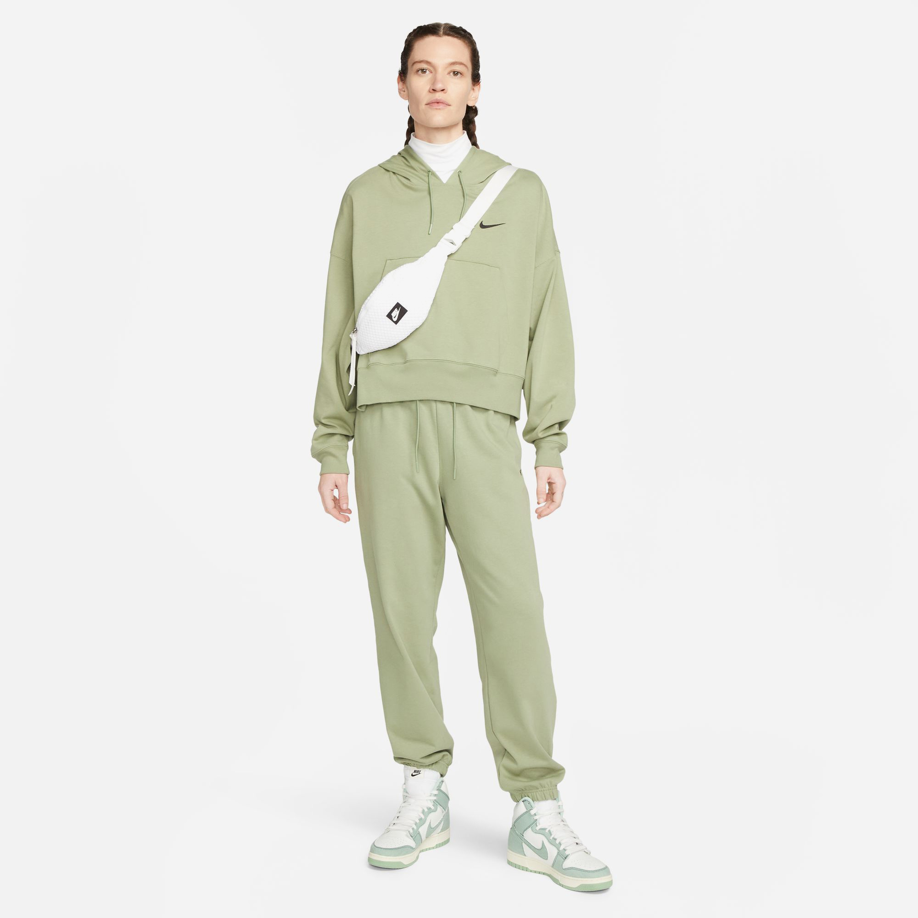 Nike Sportswear Jersey Oversize Pullover  Kadın Yeşil Hoodie