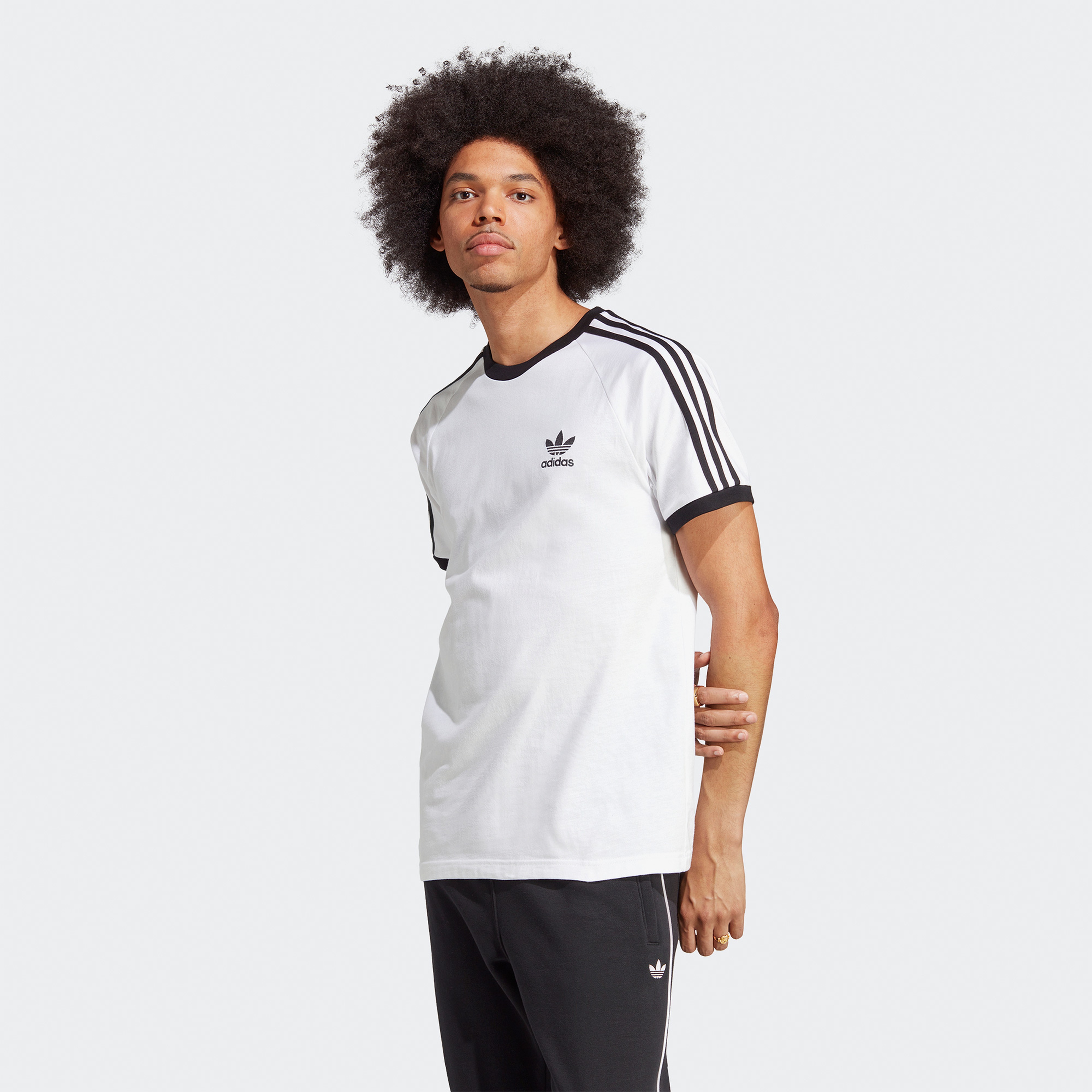 adidas Adicolor Classics 3 Stripes Erkek Beyaz T-Shirt