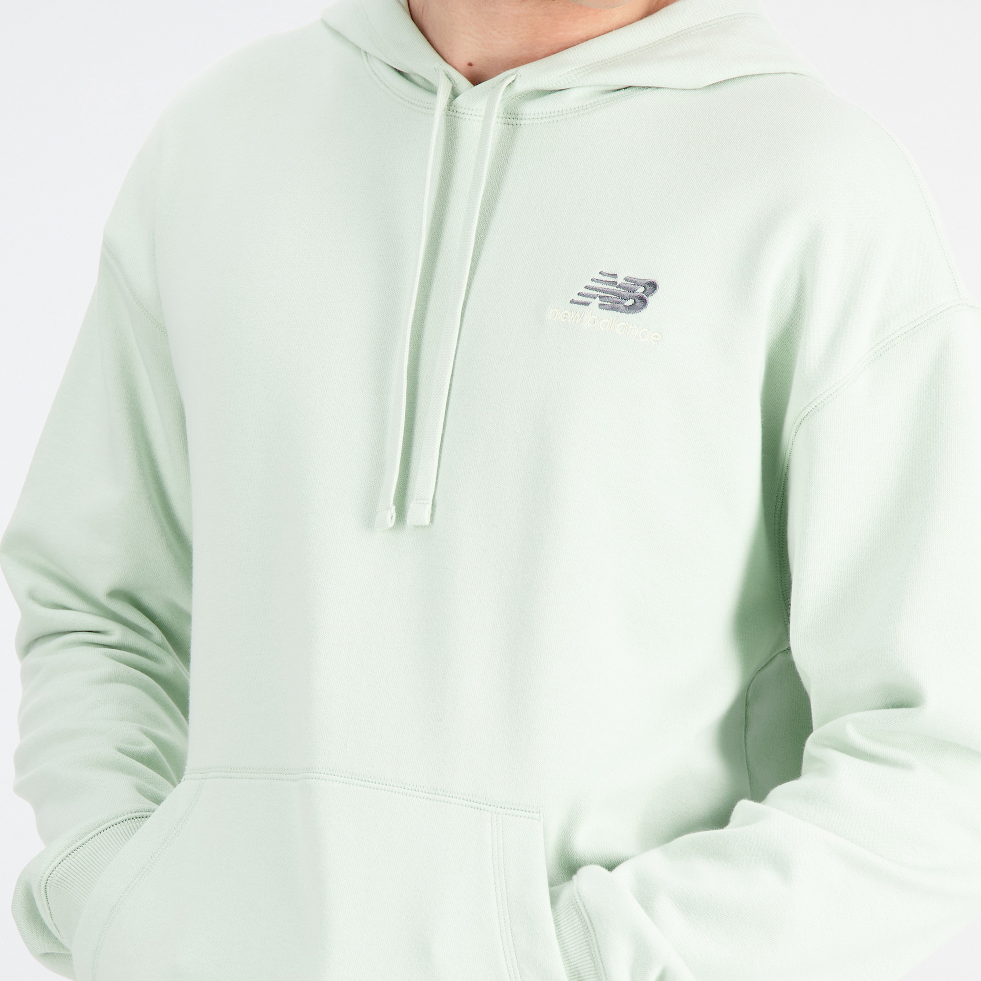 New Balance Uni-ssentials French Terry Kadın Yeşil Hoodie