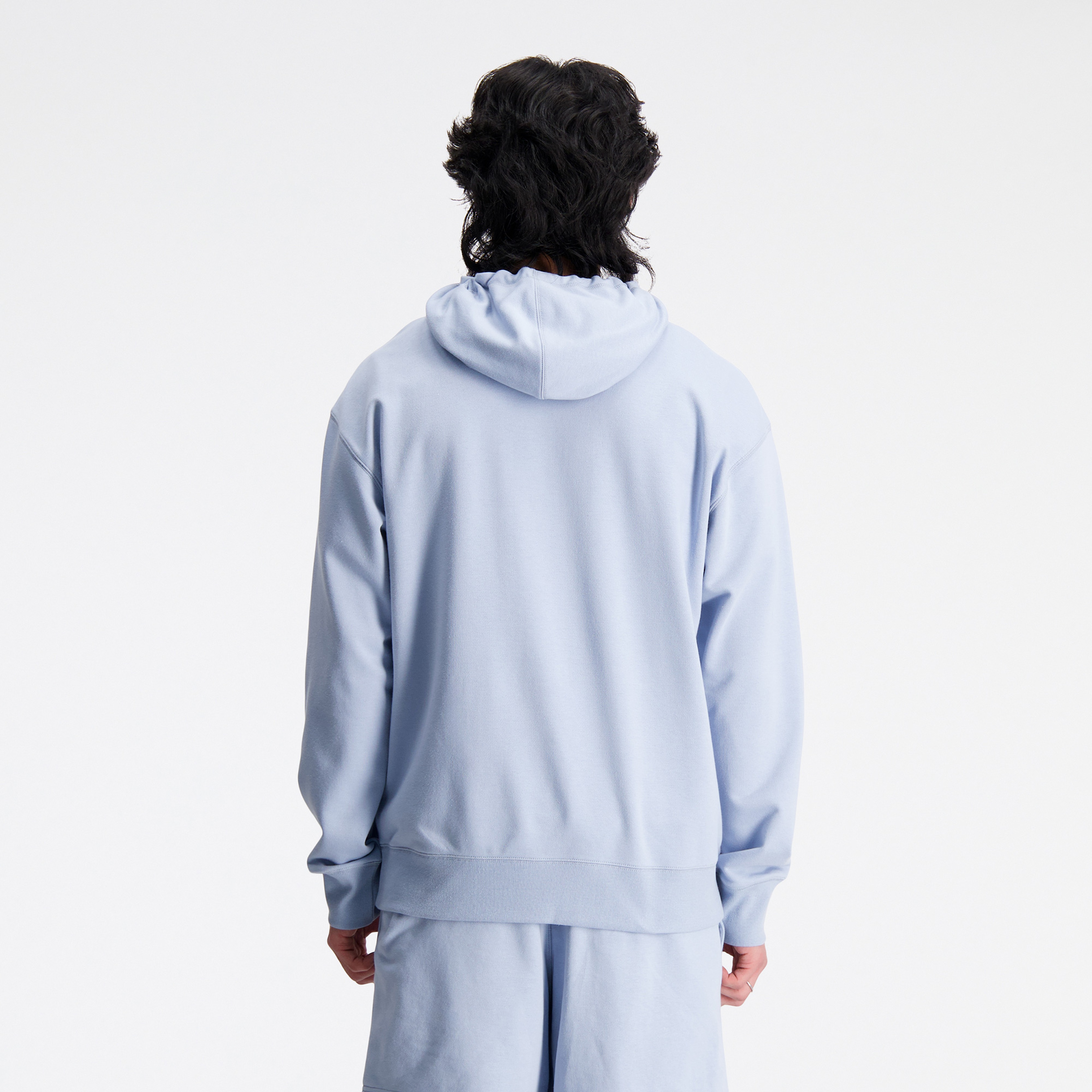 New Balance Uni-ssentials French Terry  Erkek Mavi Hoodie