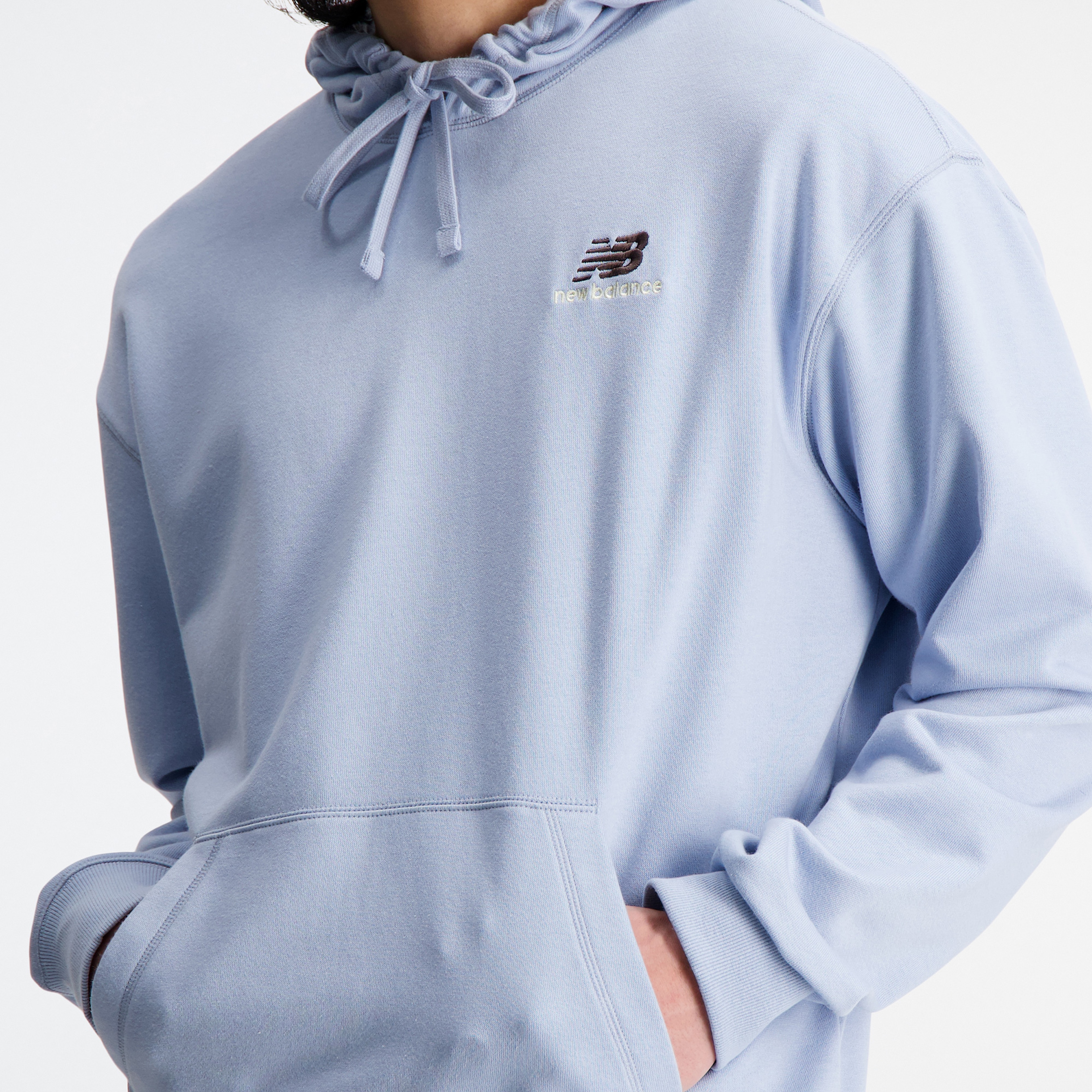 New Balance Uni-ssentials French Terry  Erkek Mavi Hoodie