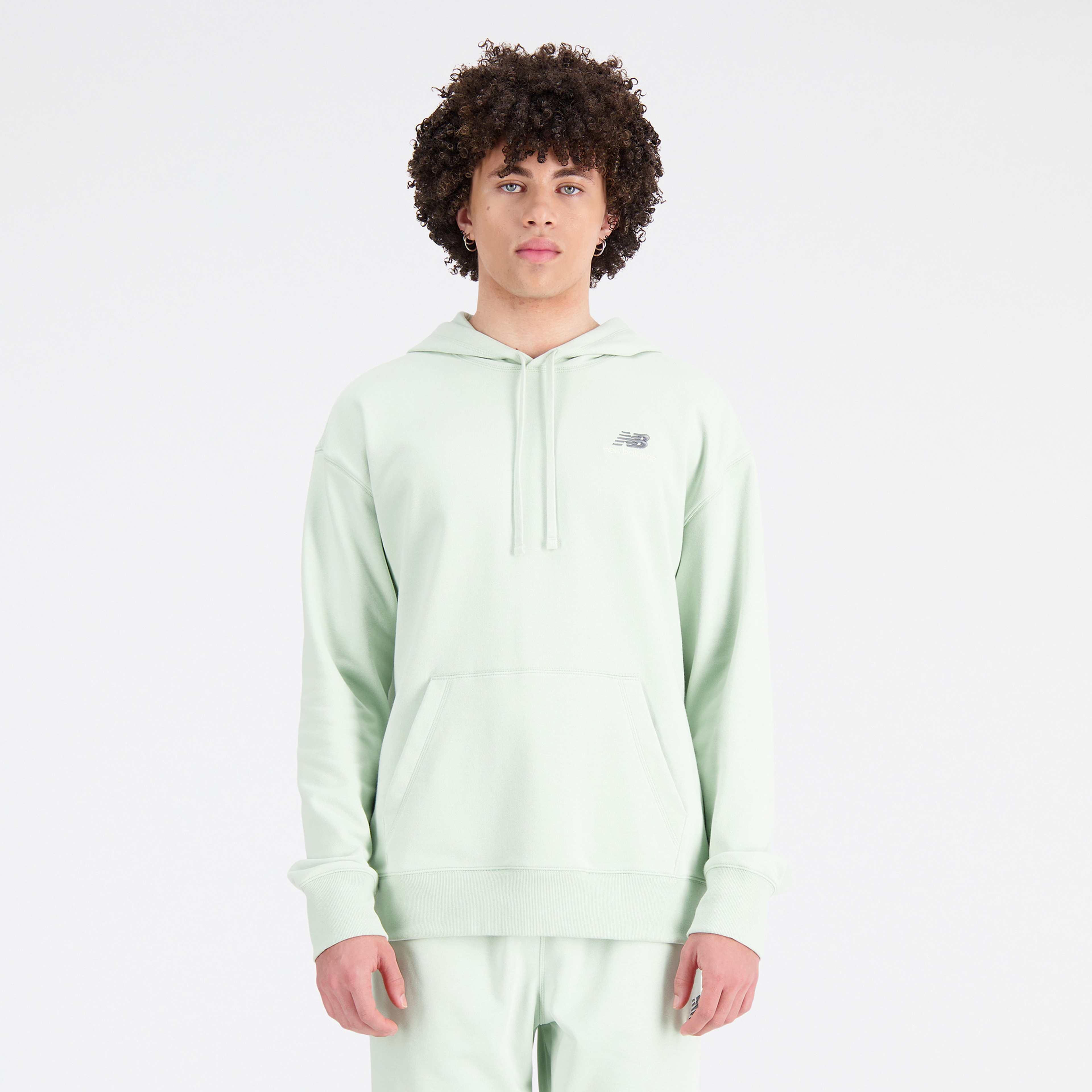 New Balance Uni-ssentials French Terry Kadın Yeşil Hoodie