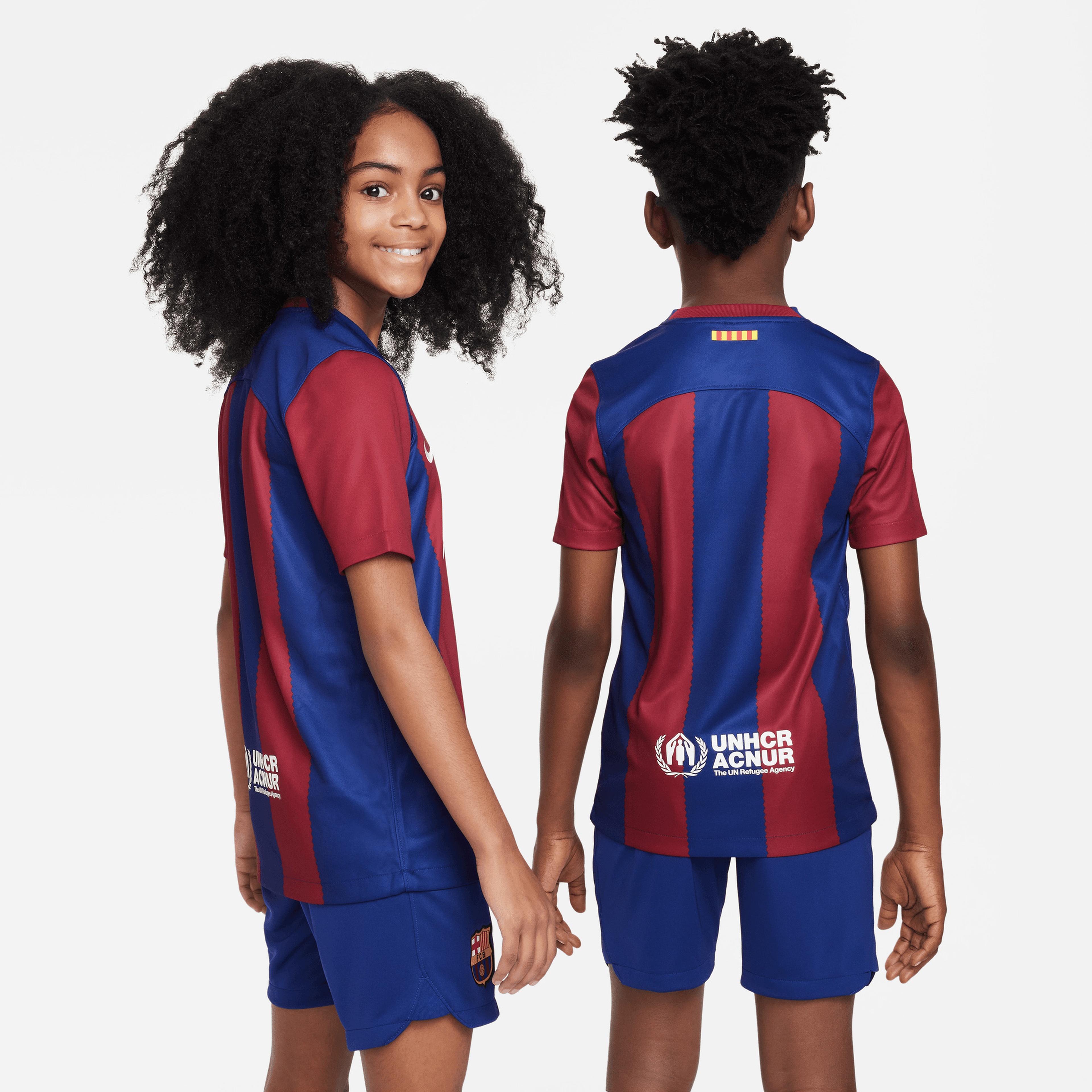Nike Barcelona 2023/24 Stadium Home Çocuk Mavi Futbol Forması
