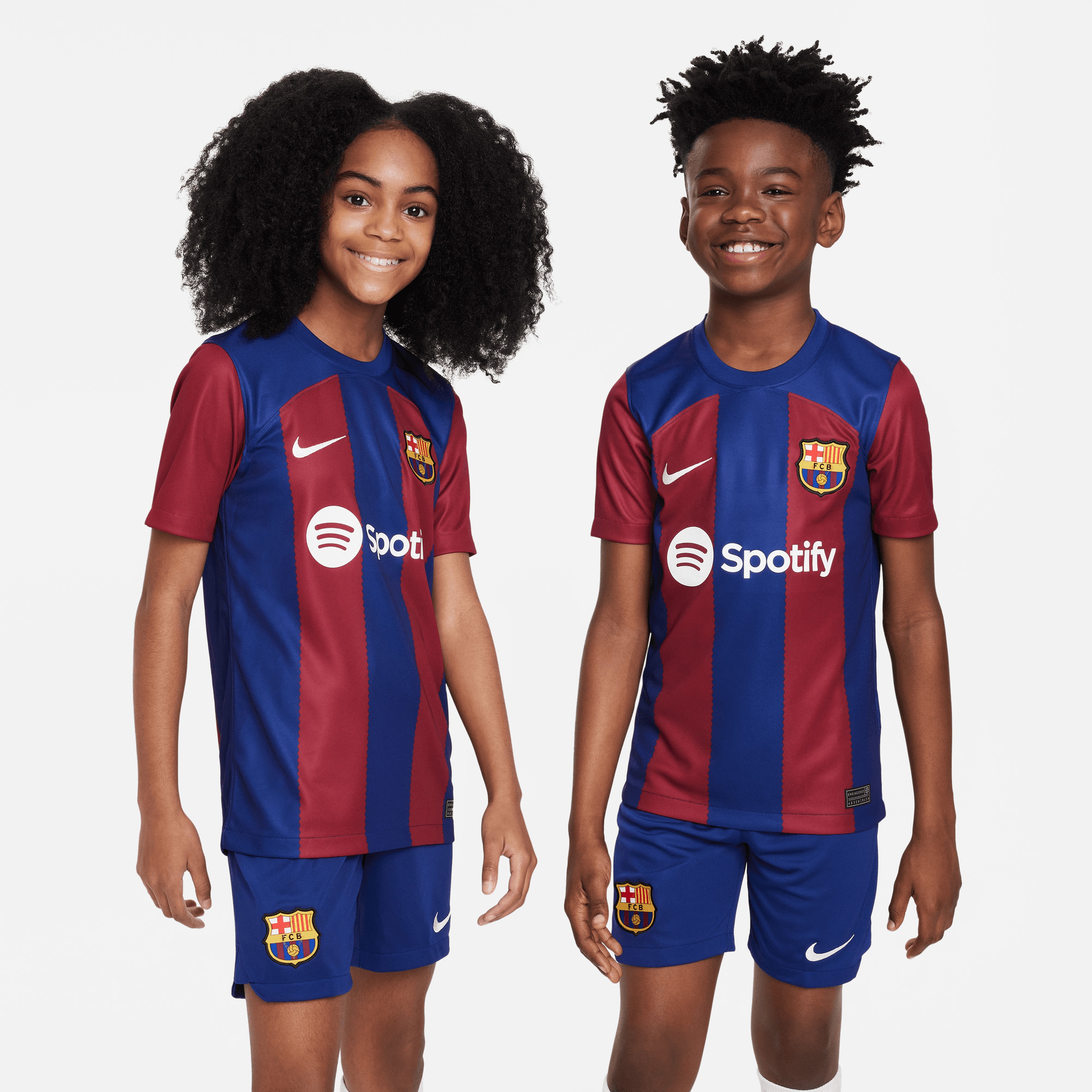 Nike Barcelona 2023/24 Stadium Home Çocuk Mavi Futbol Forması