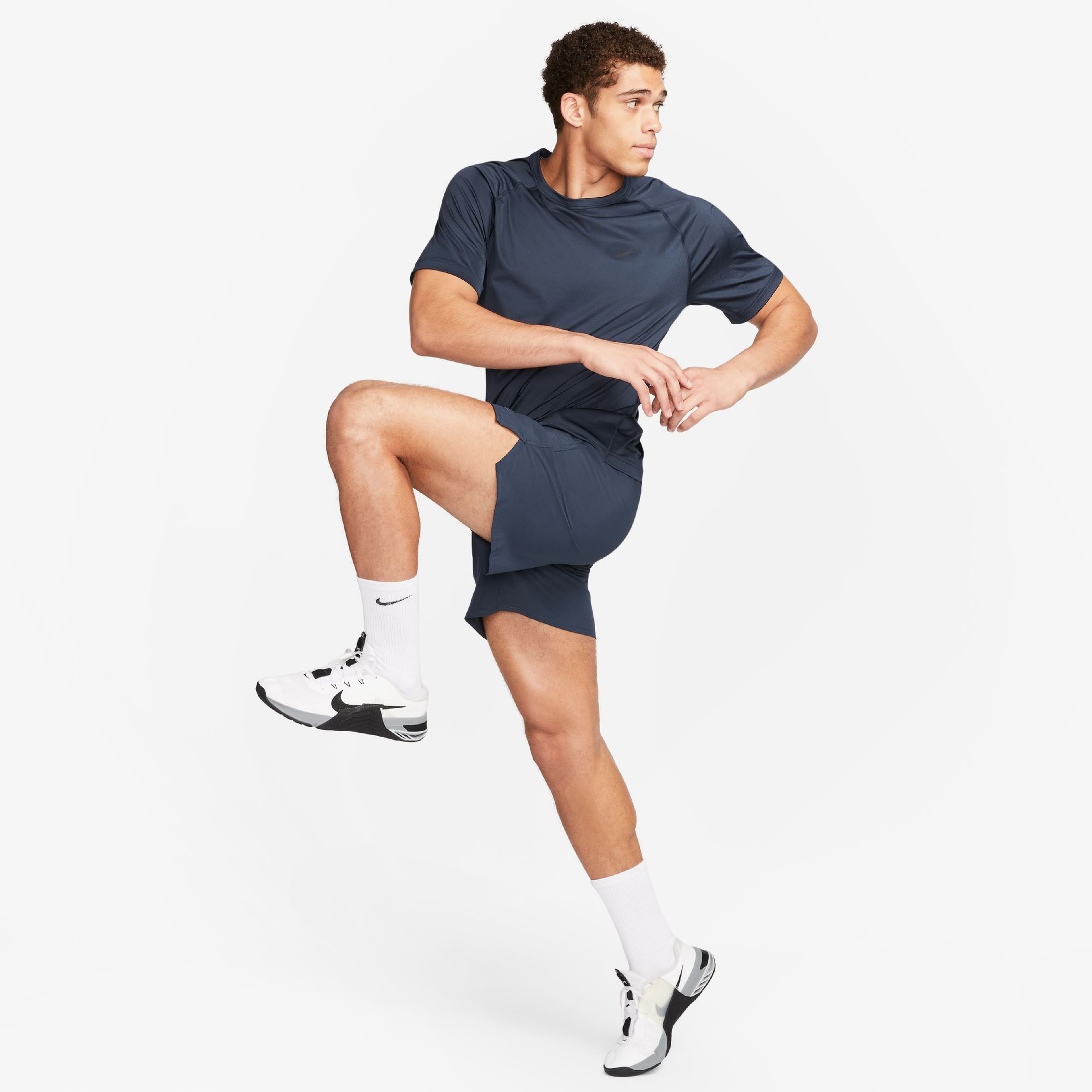 Nike Dri-Fit Ready Erkek Mavi Antrenman T-shirt