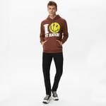 Market Smiley Haters Erkek Kahverengi Hoodie