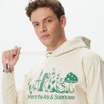 Market Smiley Art Erkek Krem Hoodie