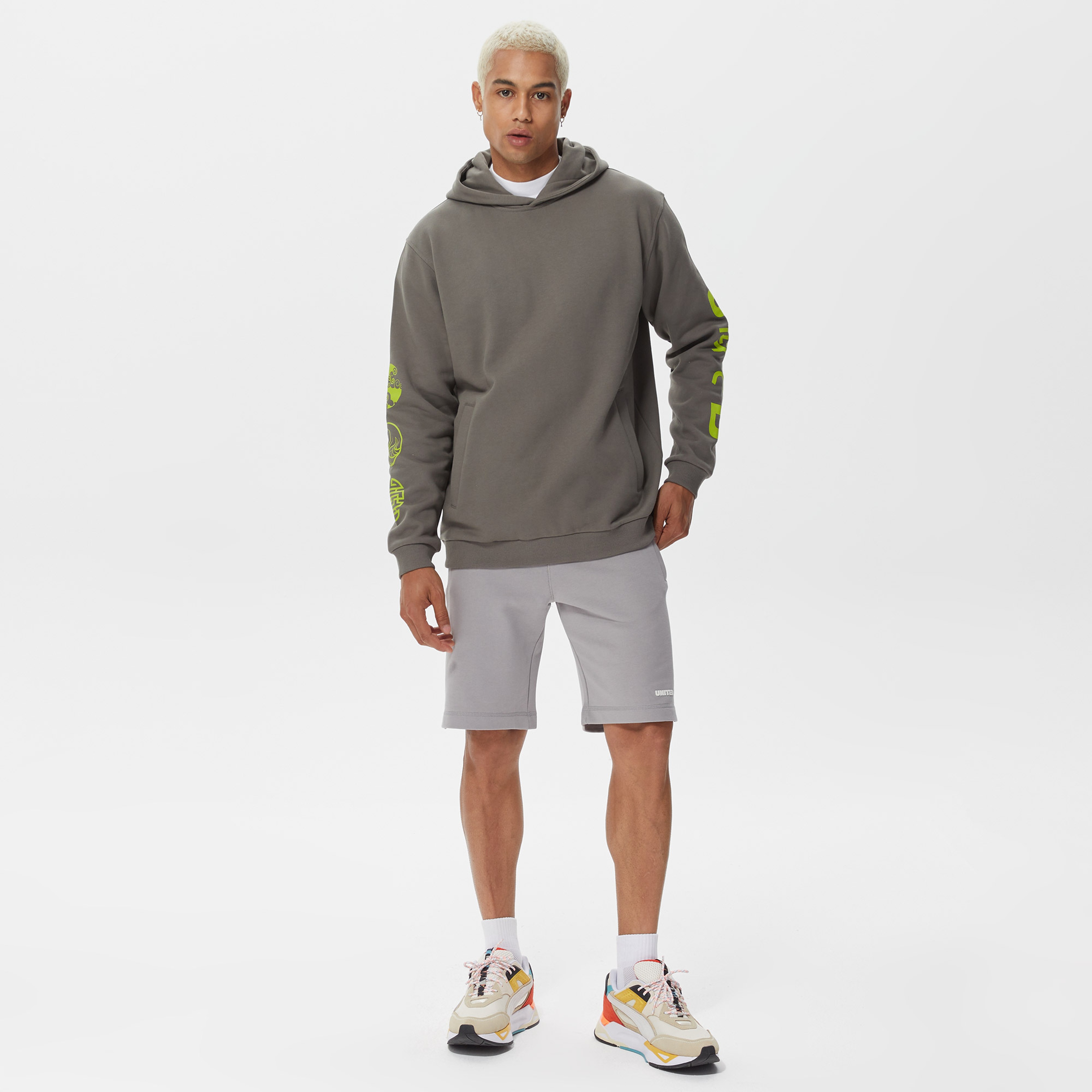 UNITED4 Erkek Açık Gri Sweatshirt