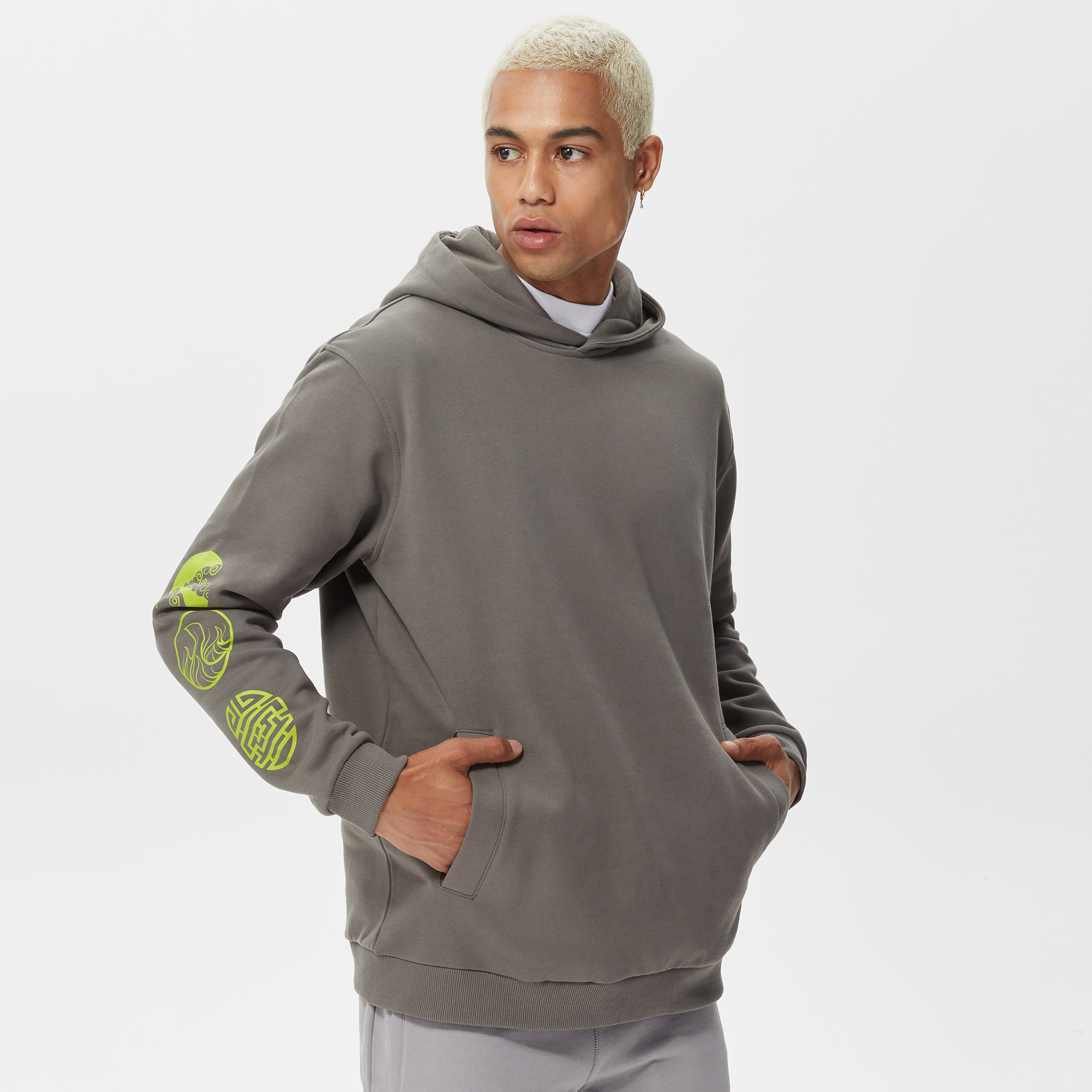 UNITED4 Erkek Açık Gri Sweatshirt