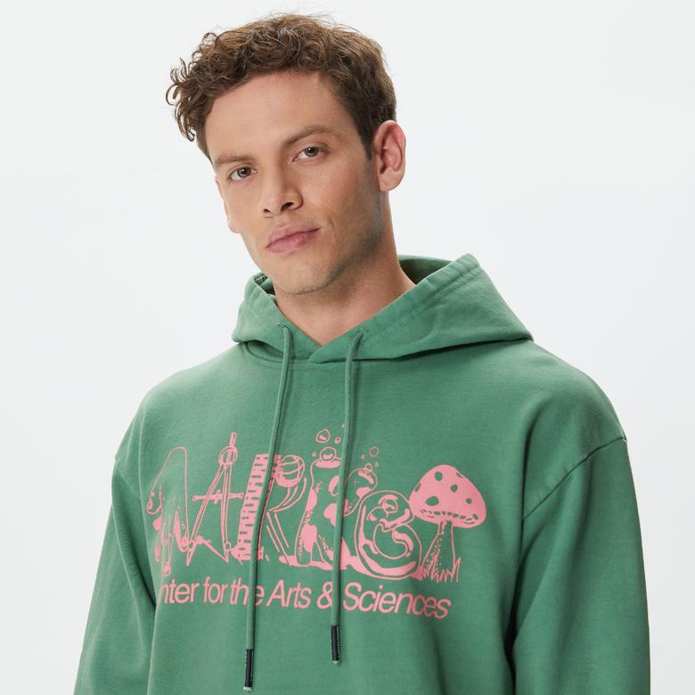 Market Smiley Arts Erkek Yeşil Hoodie