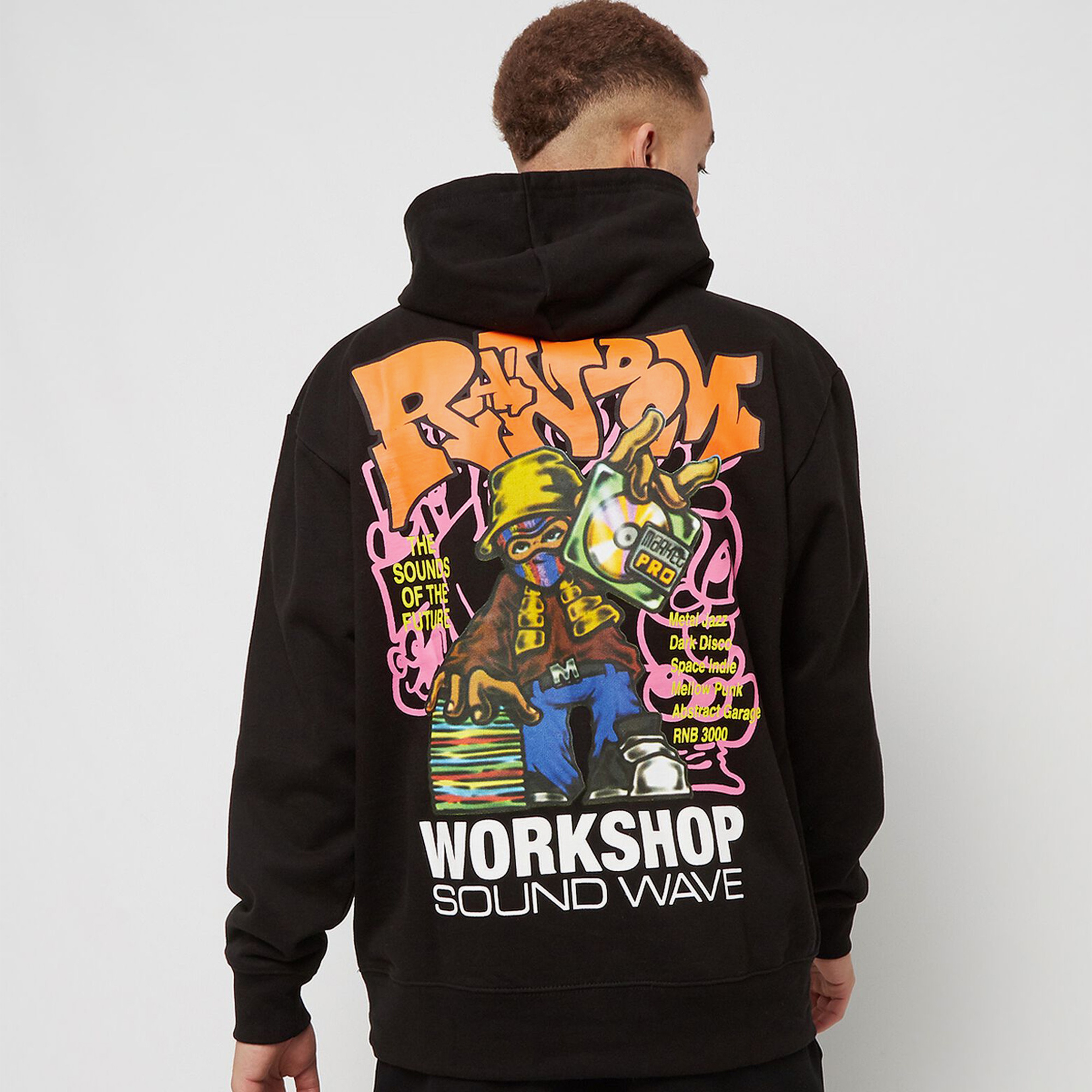 Market Soundwave Erkek Siyah Hoodie