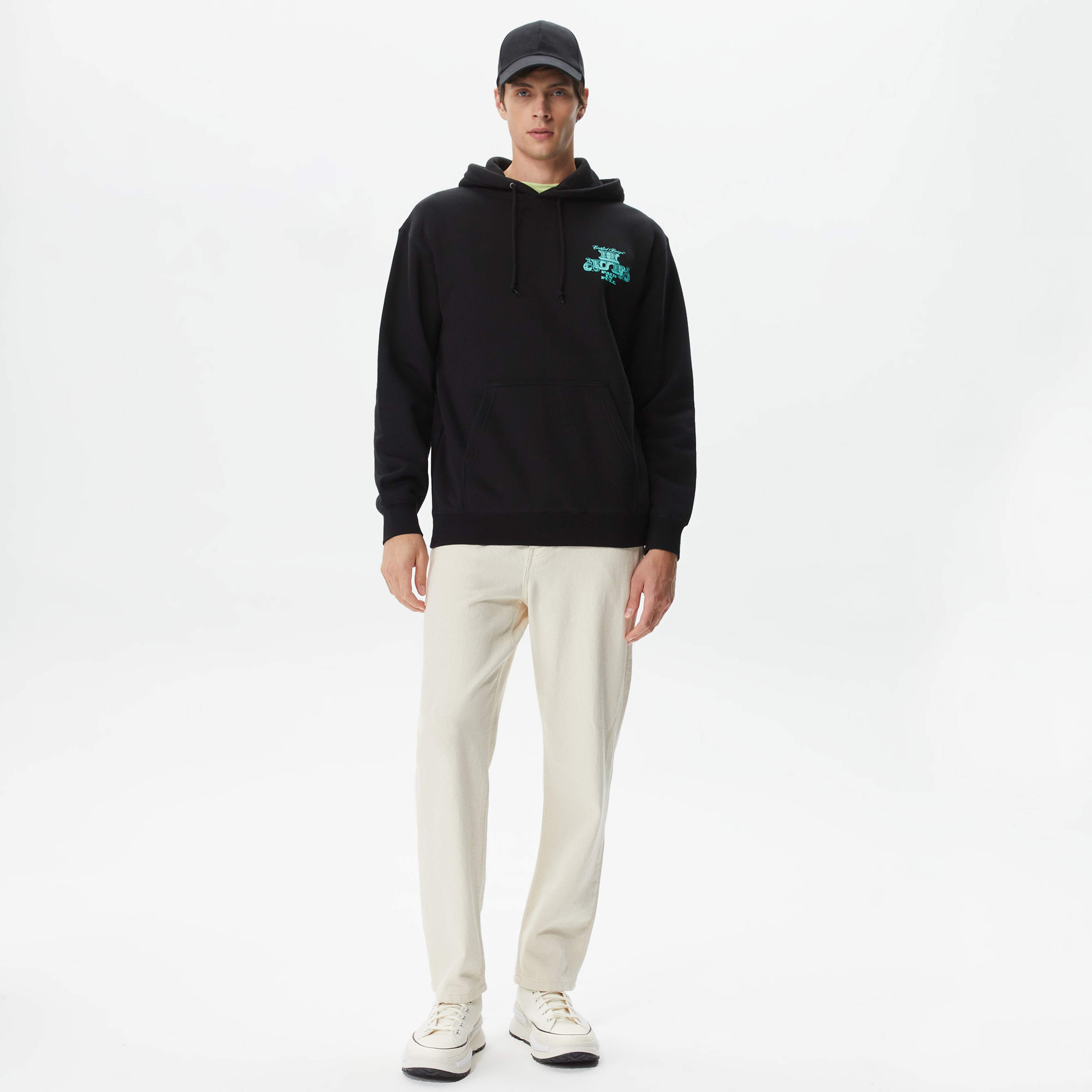 Huf Paid In Full Pullover Erkek Siyah Hoodie