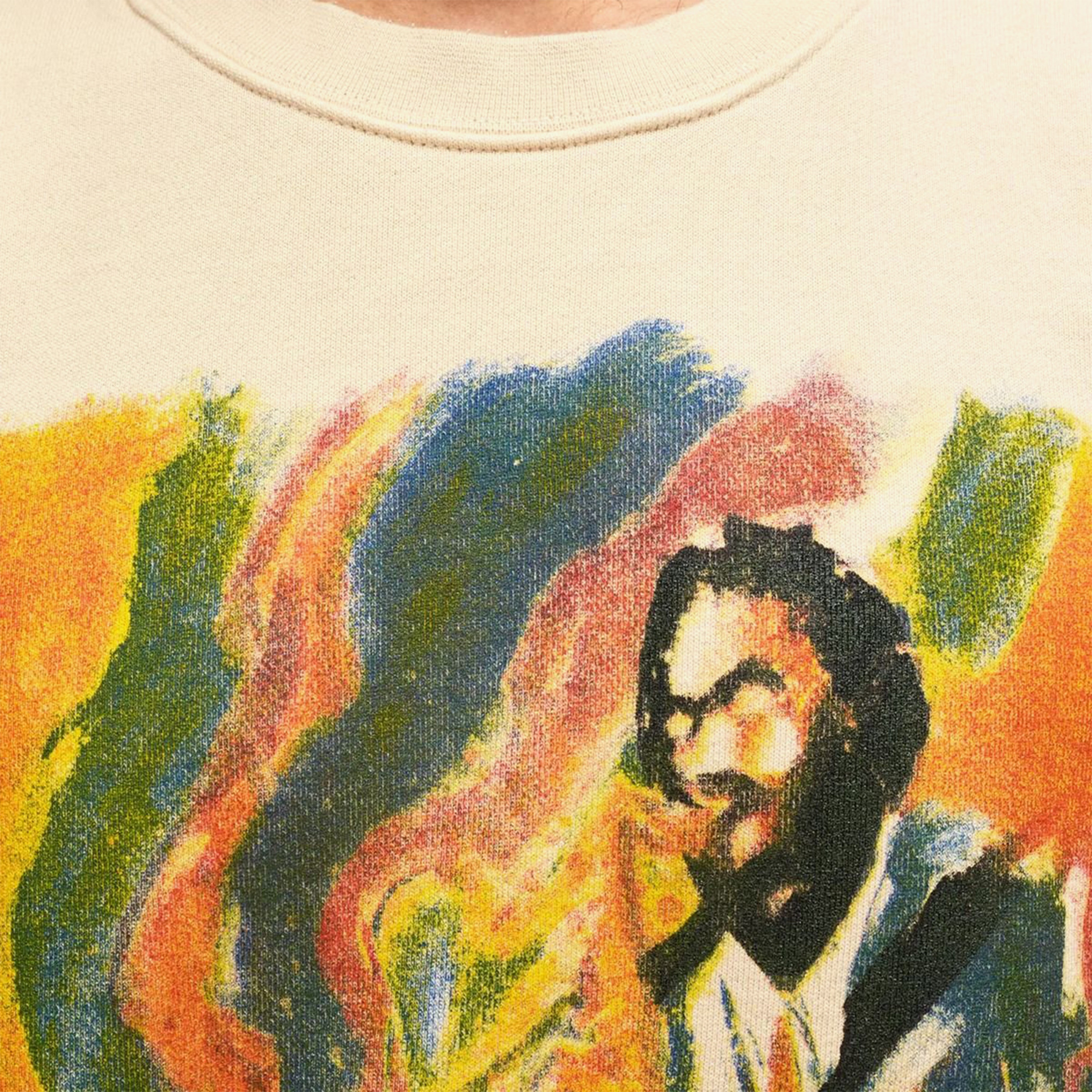 Market Vintage Wash Crewneck Erkek Bej Sweatshirt