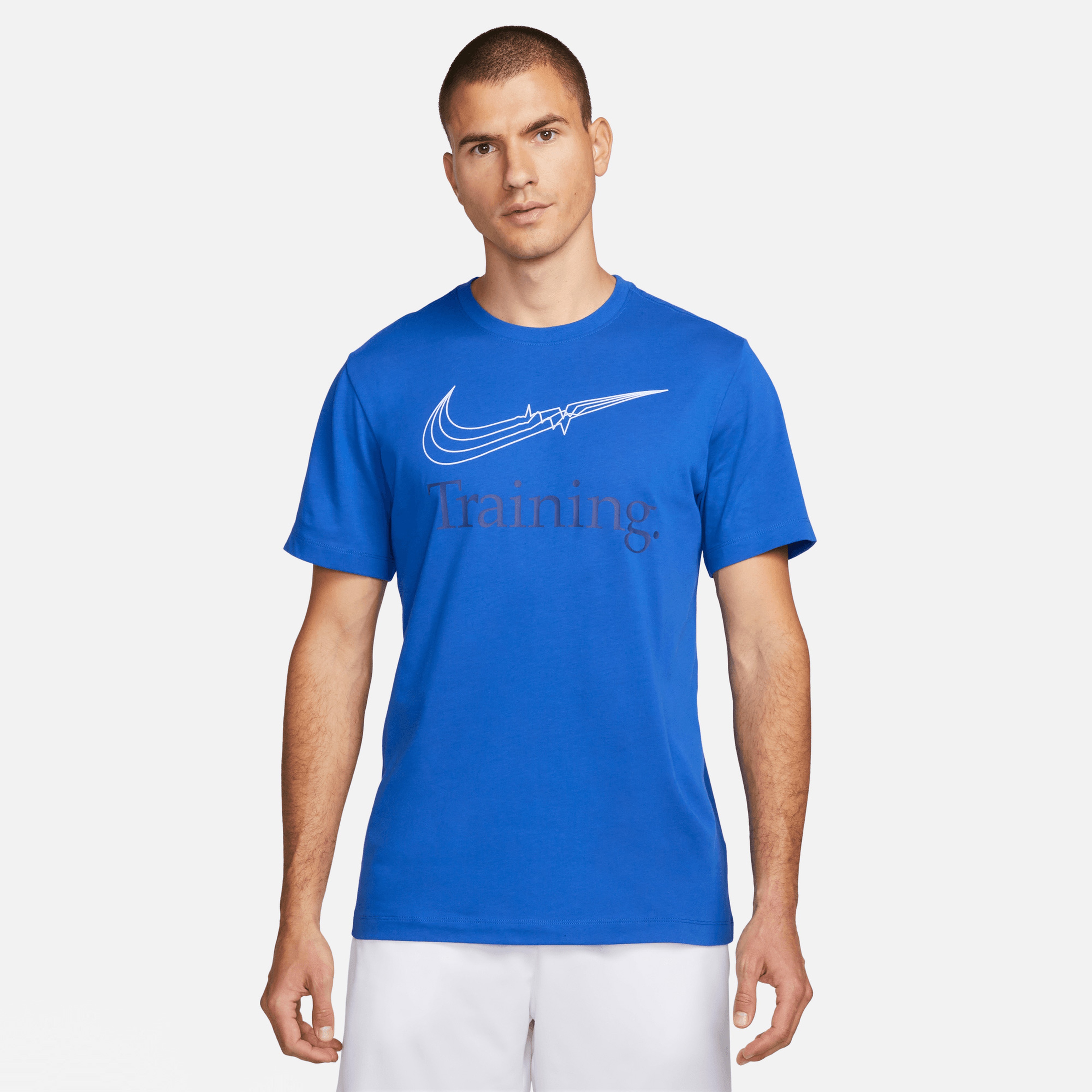 Nike Dri-Fit Erkek Mavi Antrenman T-Shirt
