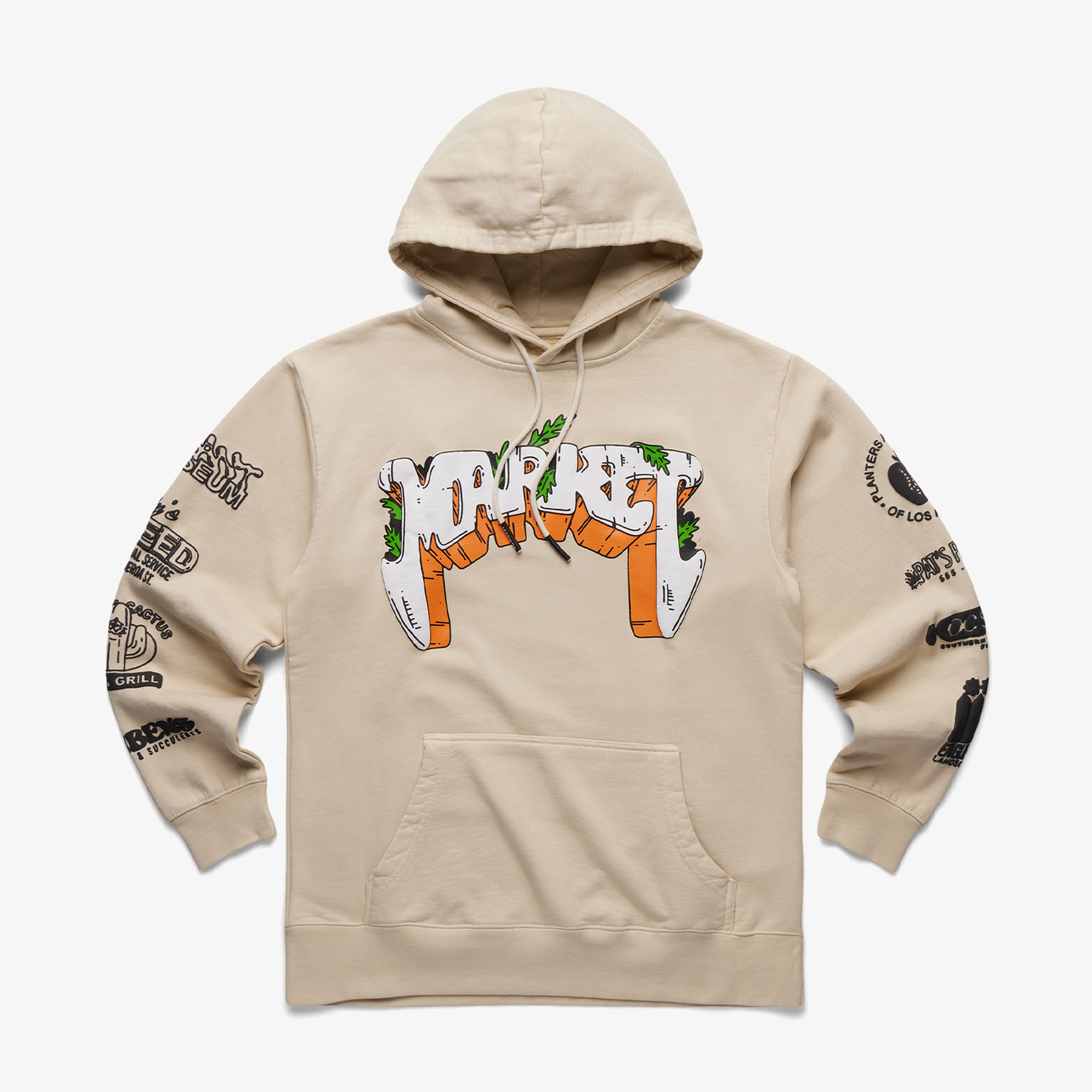 Market Growclub Erkek Krem Hoodie