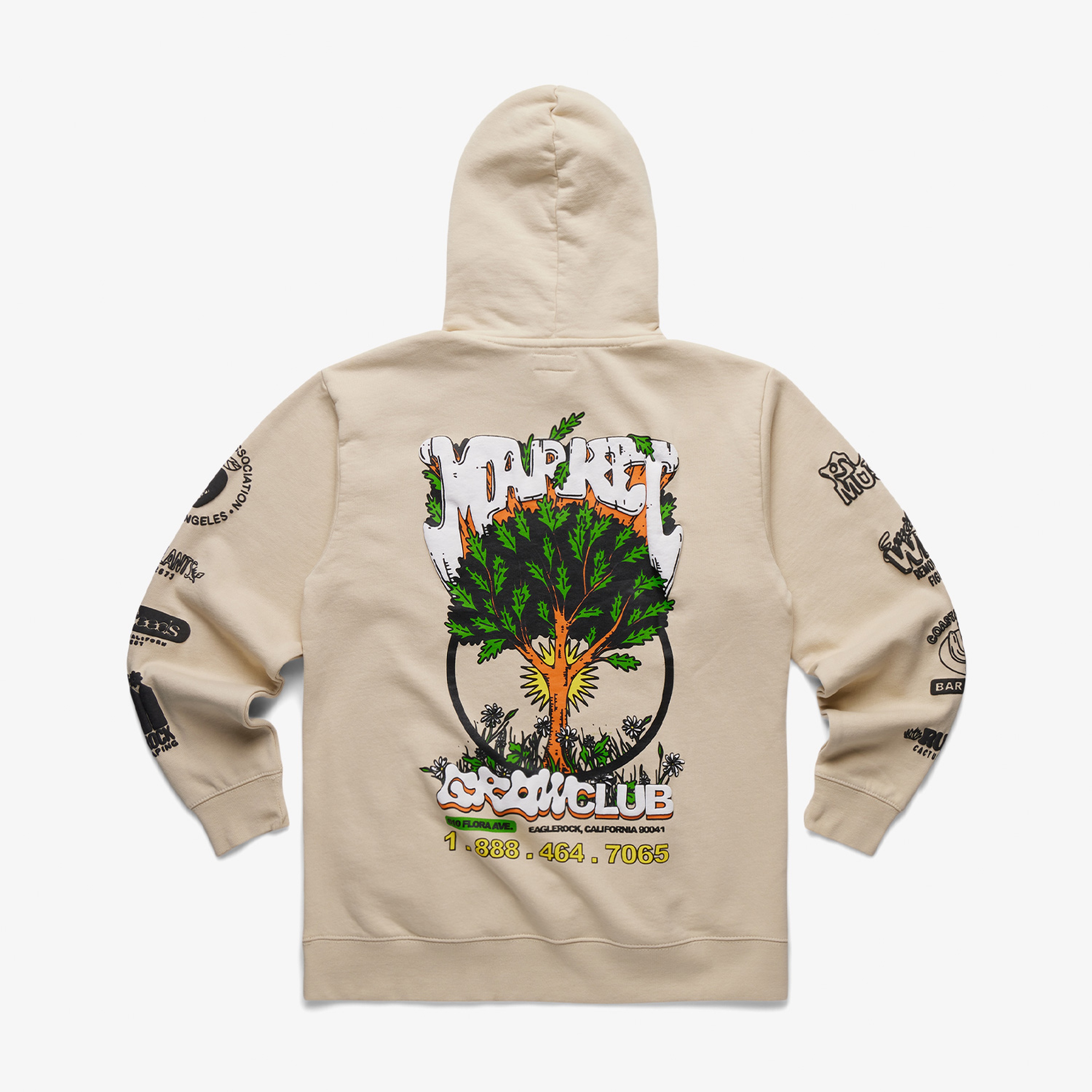 Market Growclub Erkek Krem Hoodie