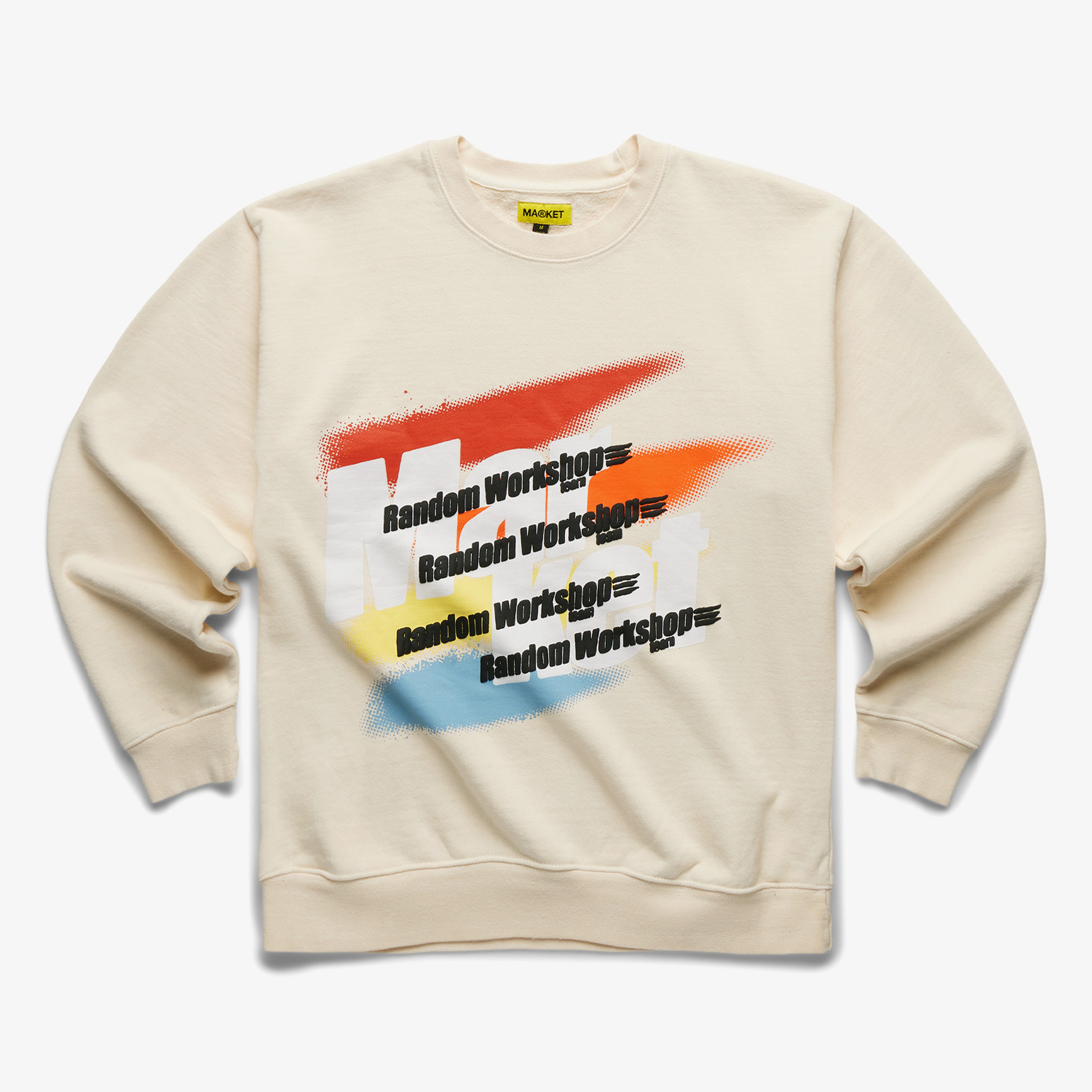 Market Random Workshop Splatter Crewneck Erkek Krem Sweatshirt