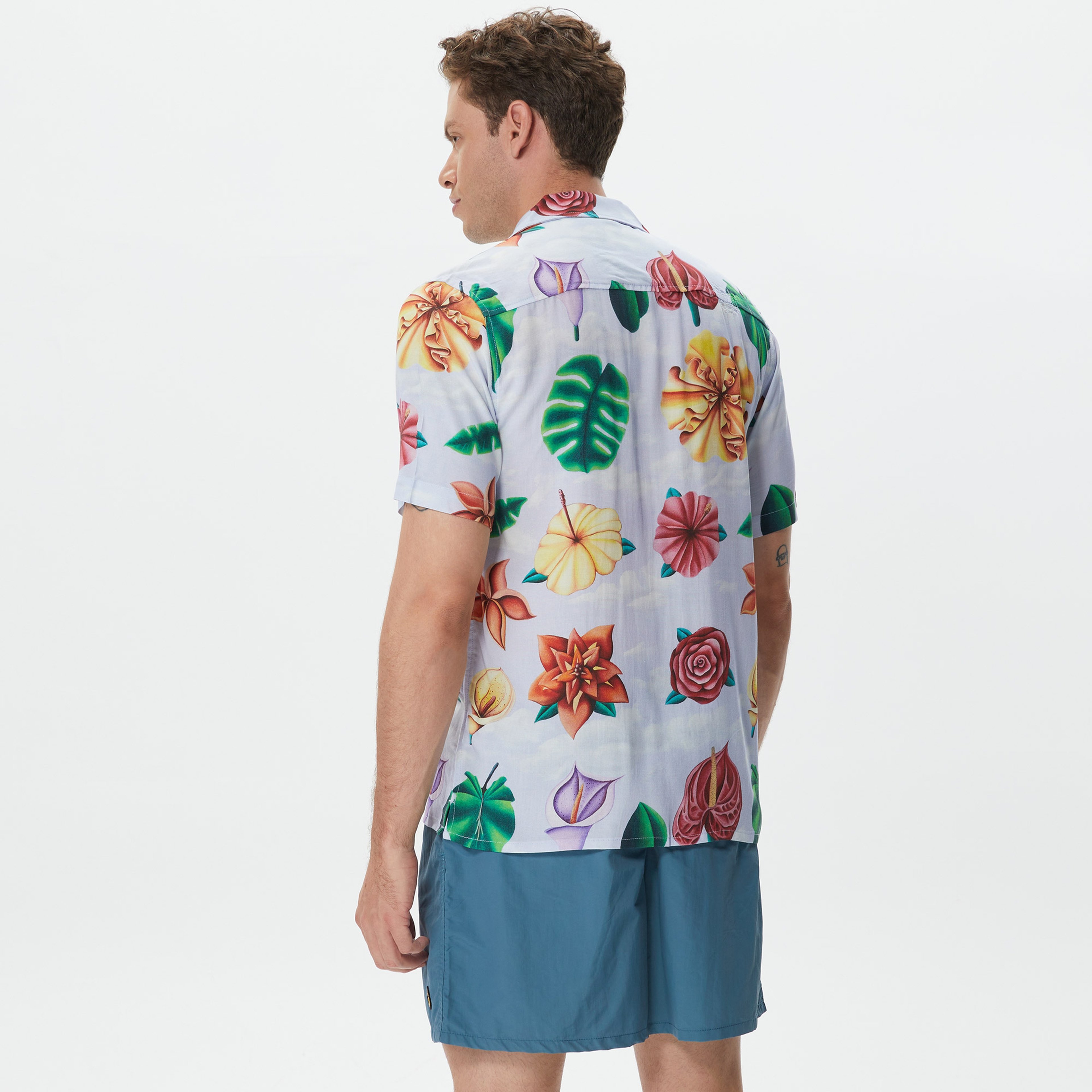 The Hundreds Blooming Woven Erkek Mavi Gömlek