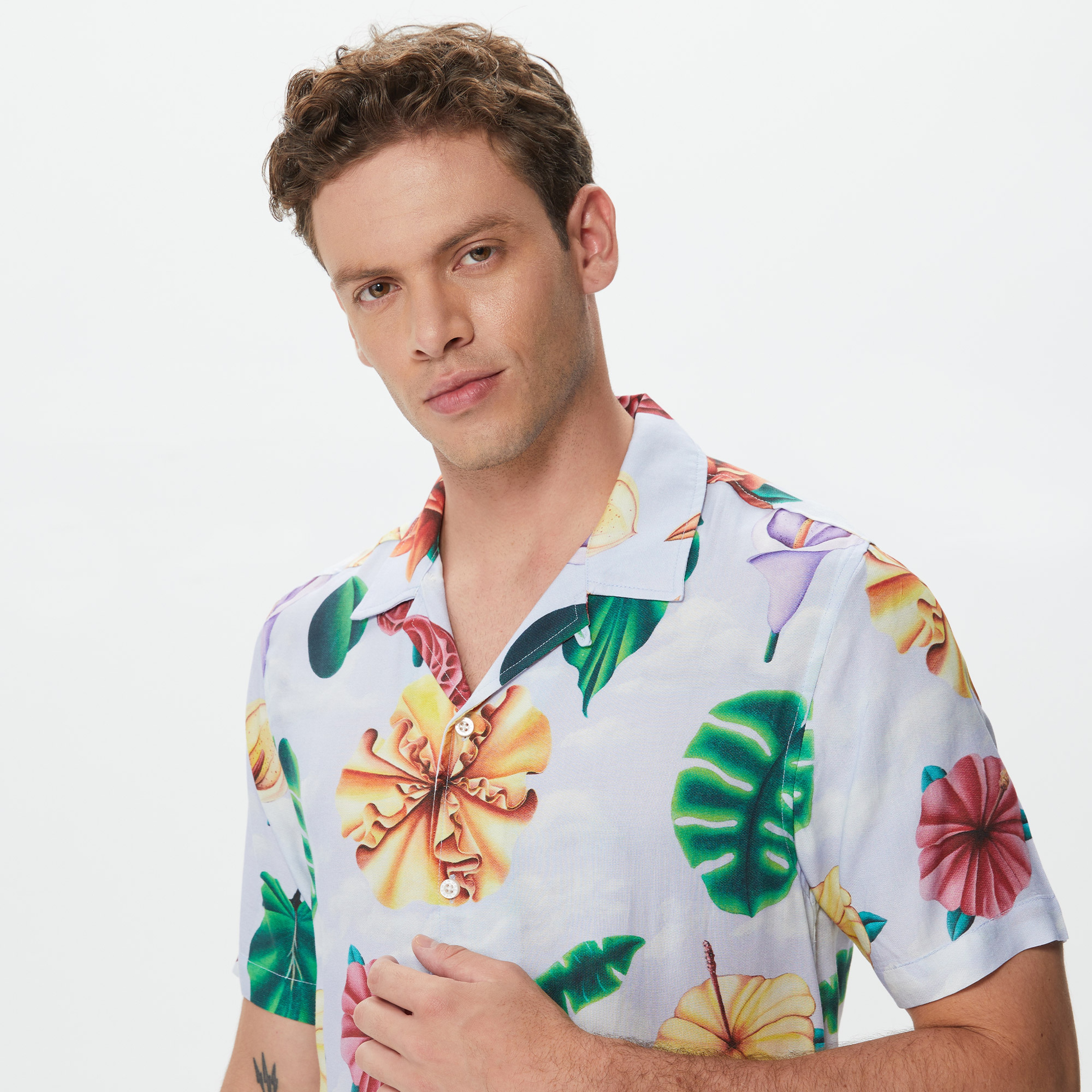 The Hundreds Blooming Woven Erkek Mavi Gömlek