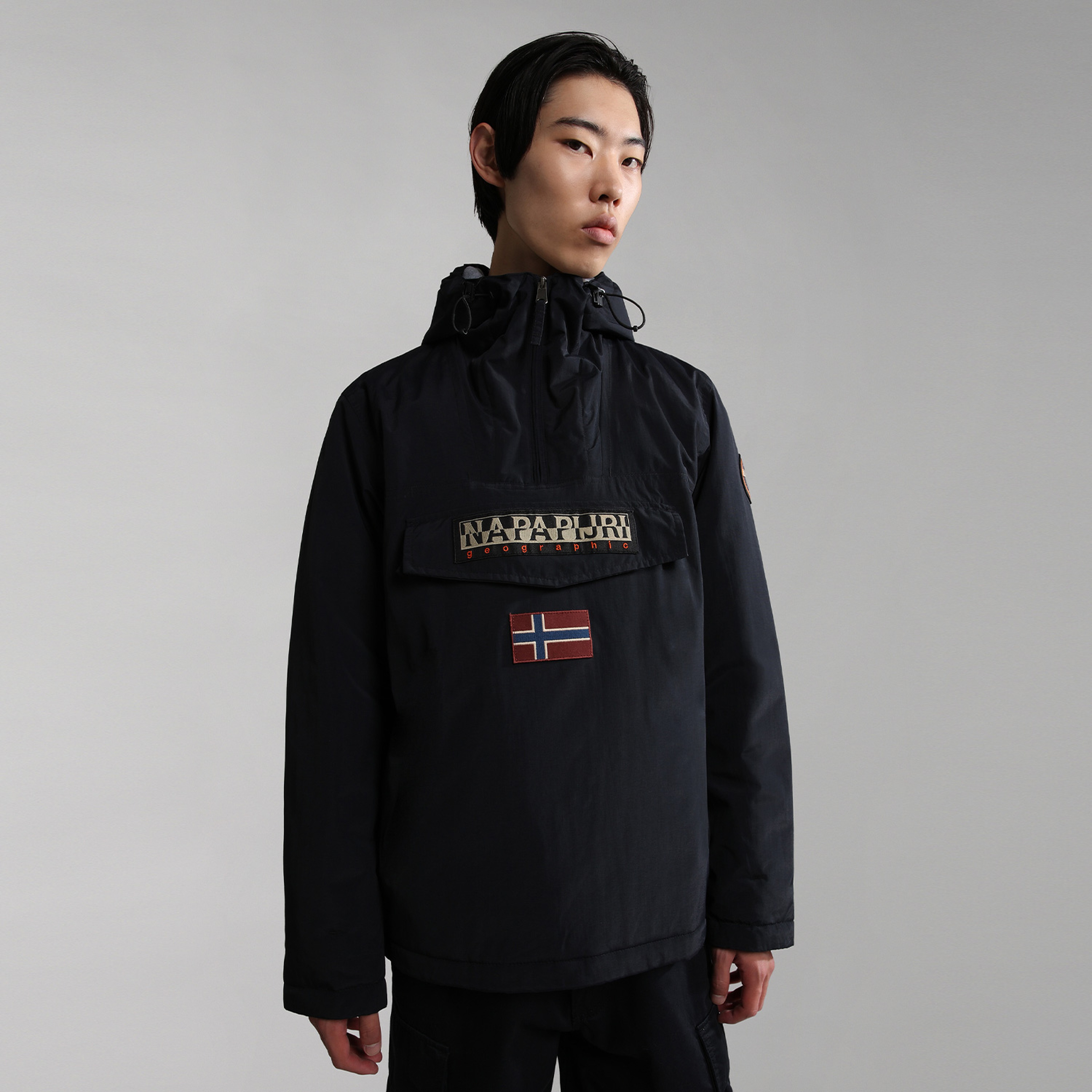 Napapijri Rainforest Pocket Print 2 Erkek Siyah Ceket