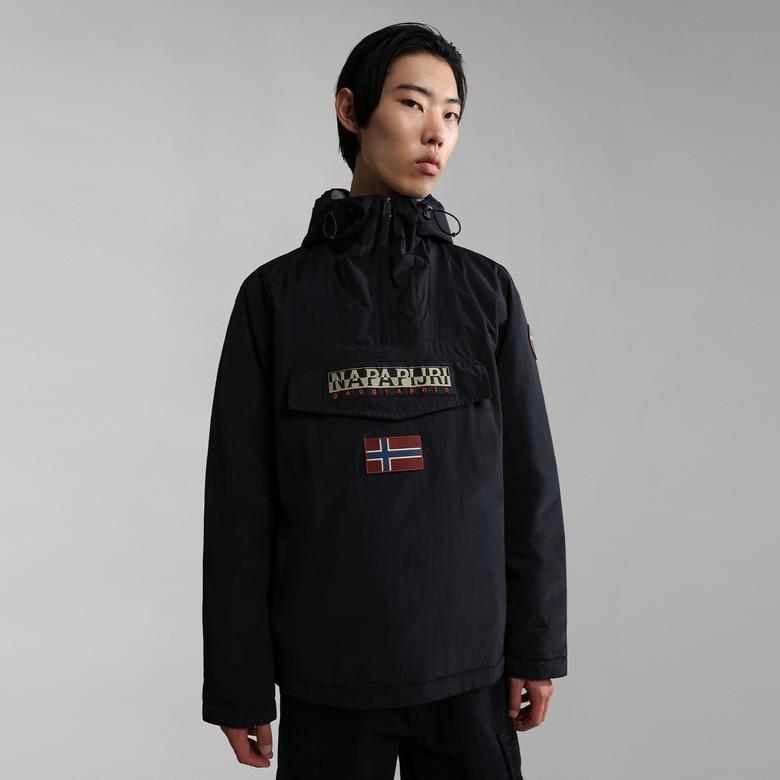 Napapijri Rainforest Pocket Print 2 Erkek Siyah Ceket