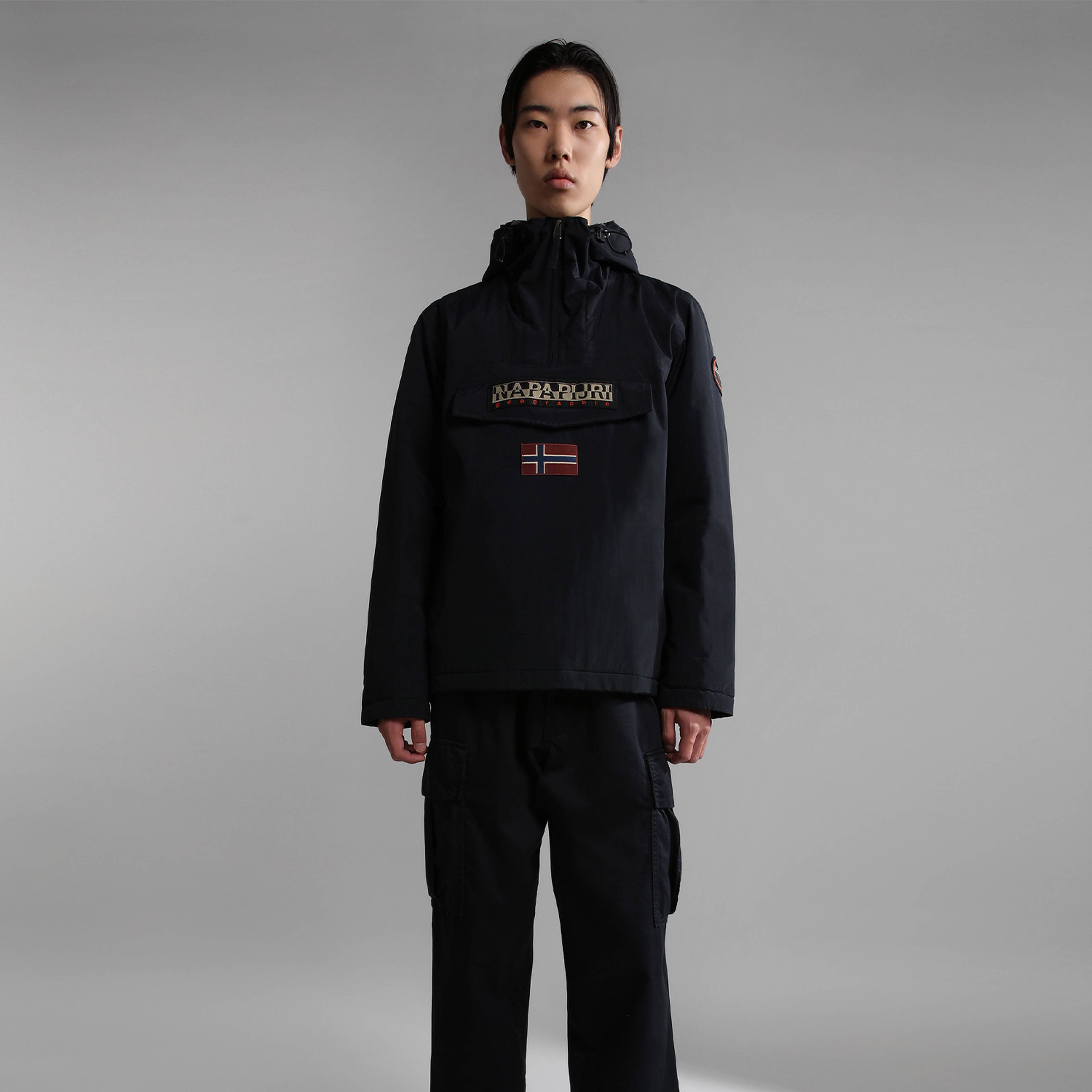 Napapijri Rainforest Pocket Print 2 Erkek Siyah Ceket