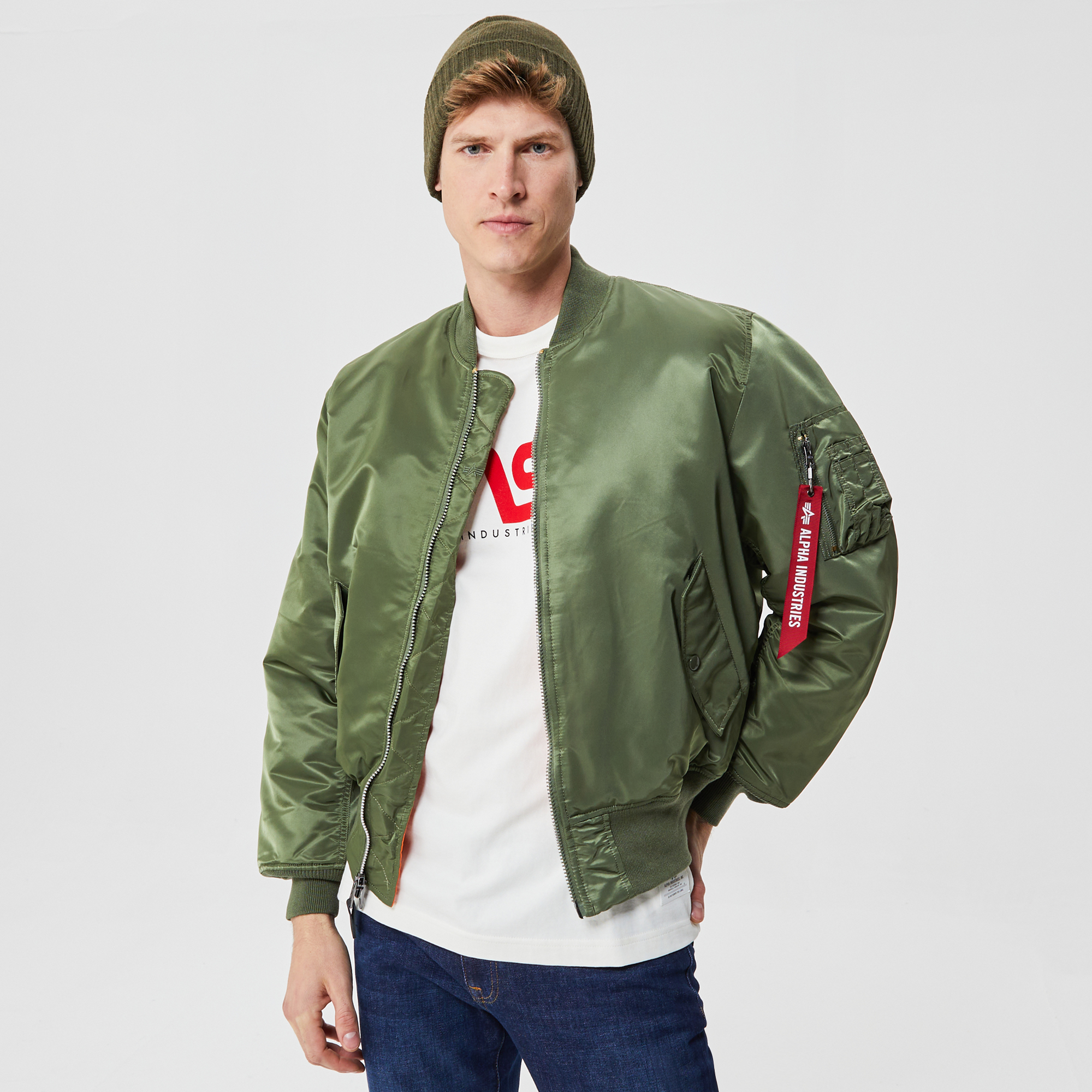 Alpha Industries MA-1 Flight Erkek Yeşil CeketSMJM21000C1| Occasion