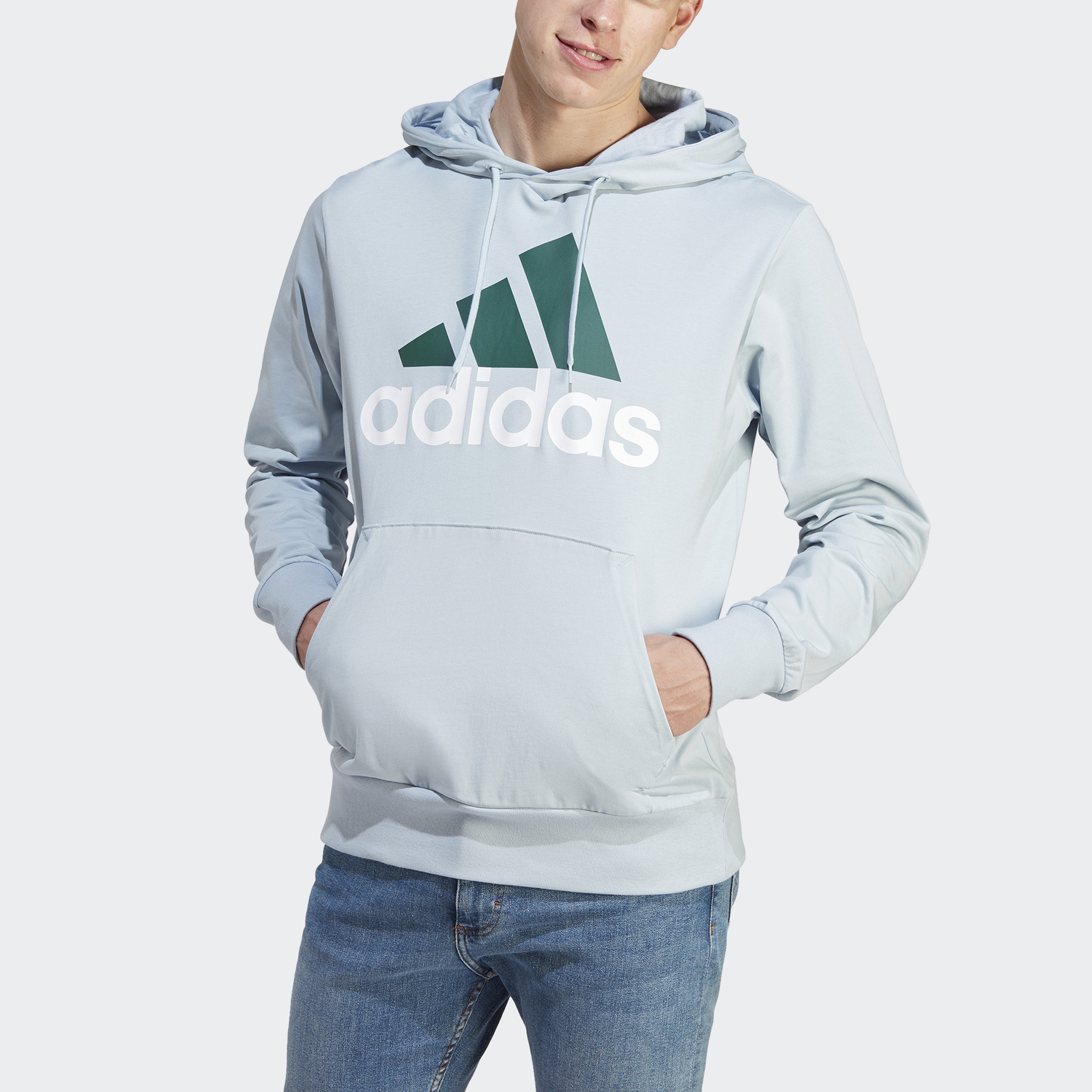 adidas Essentials Logo Erkek Mavi Günlük Sweatshirt