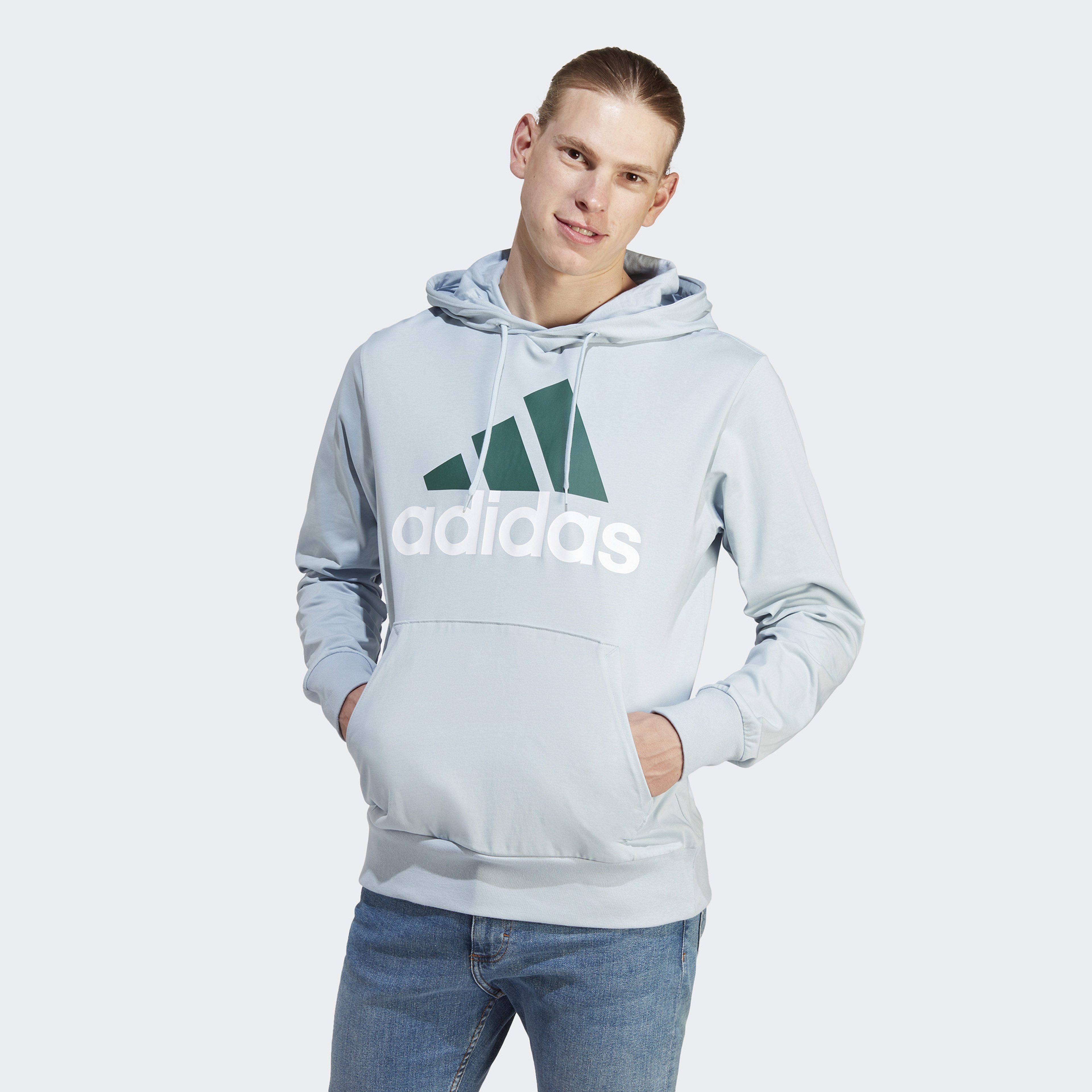 adidas Essentials Logo Erkek Mavi Günlük Sweatshirt
