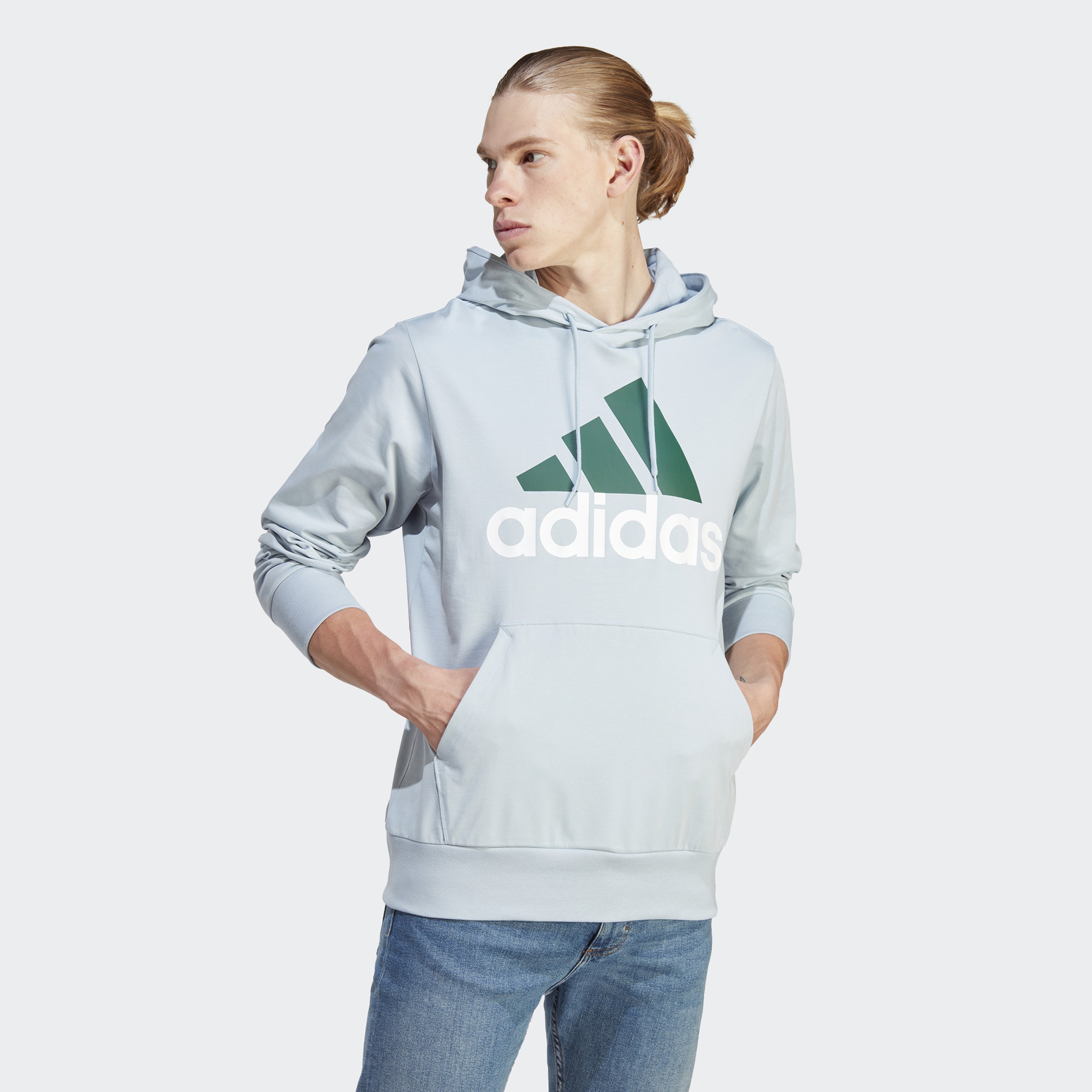 adidas Essentials Logo Erkek Mavi Günlük Sweatshirt