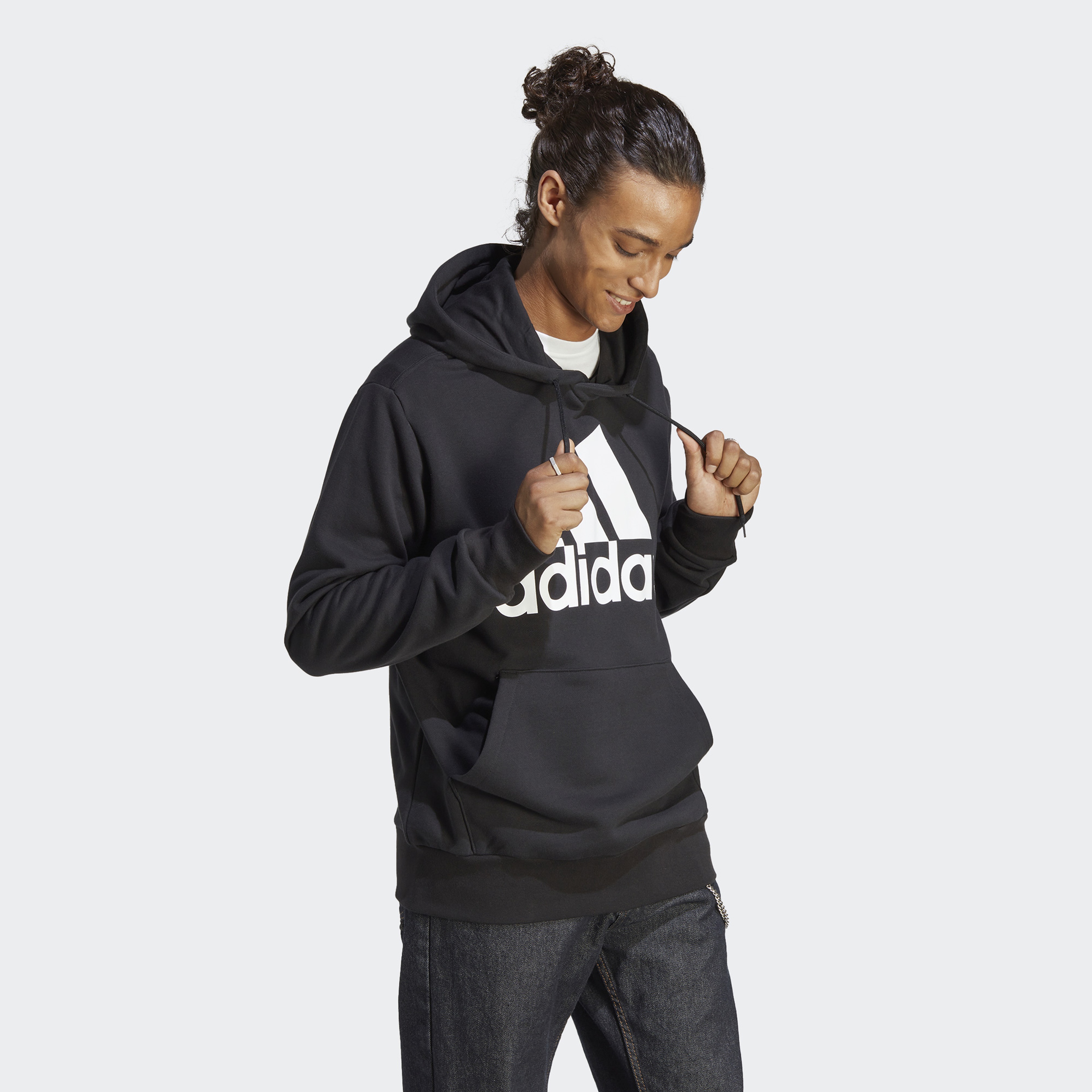adidas Essentials French Terry Erkek Siyah Günlük Sweatshirt