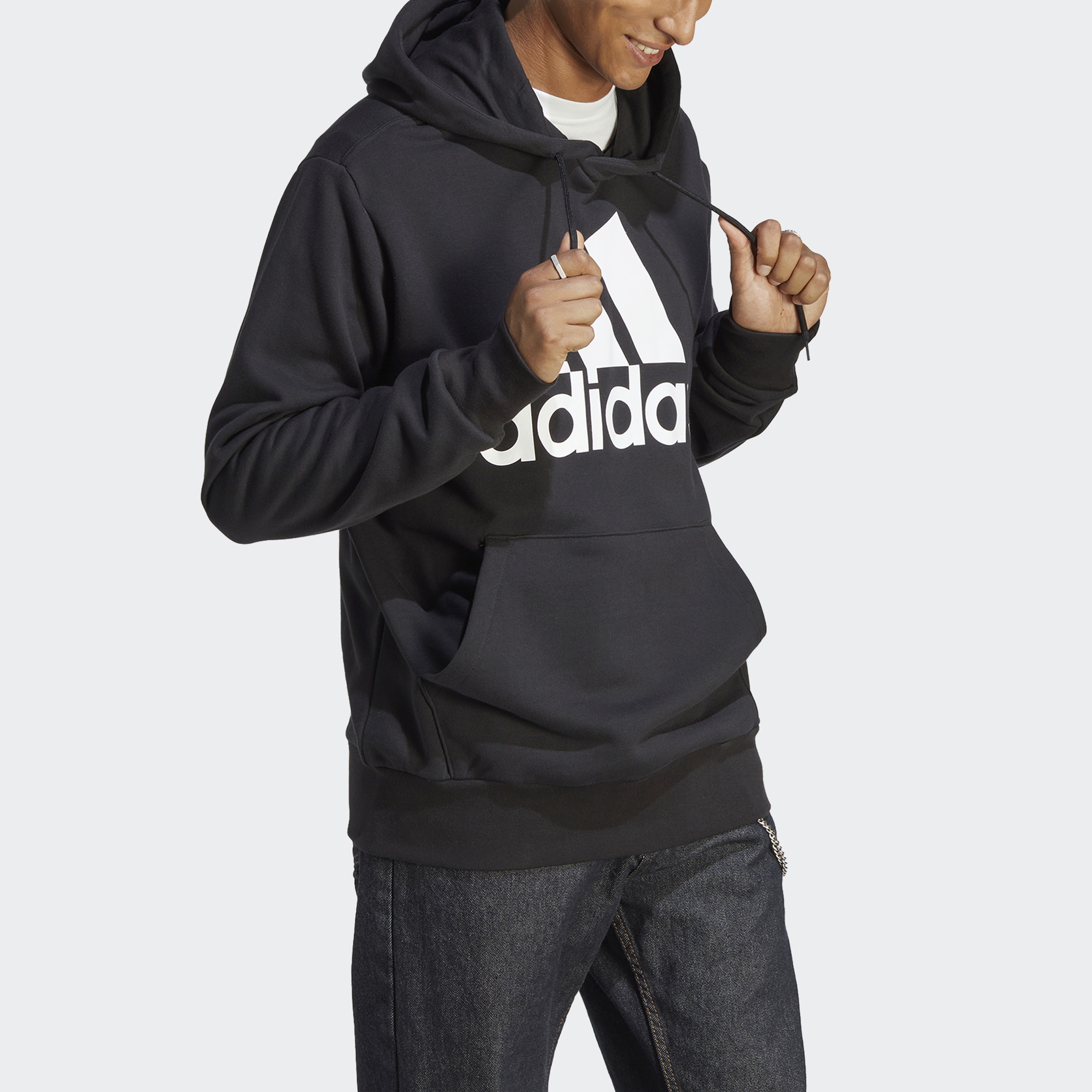 adidas Essentials French Terry Erkek Siyah Günlük Sweatshirt
