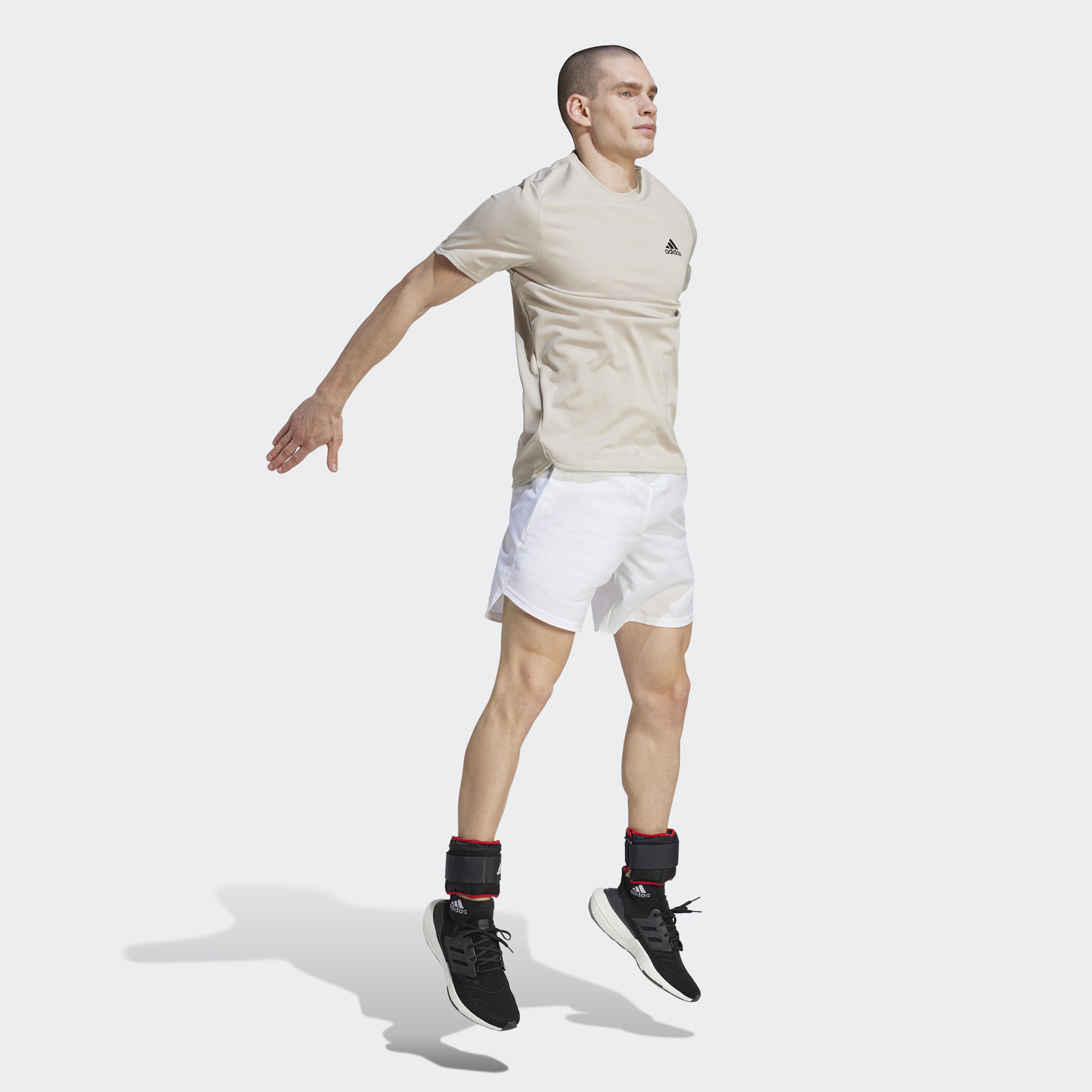 adidas Aeroready Designed For Movement Erkek Bej Antrenman T-Shirt