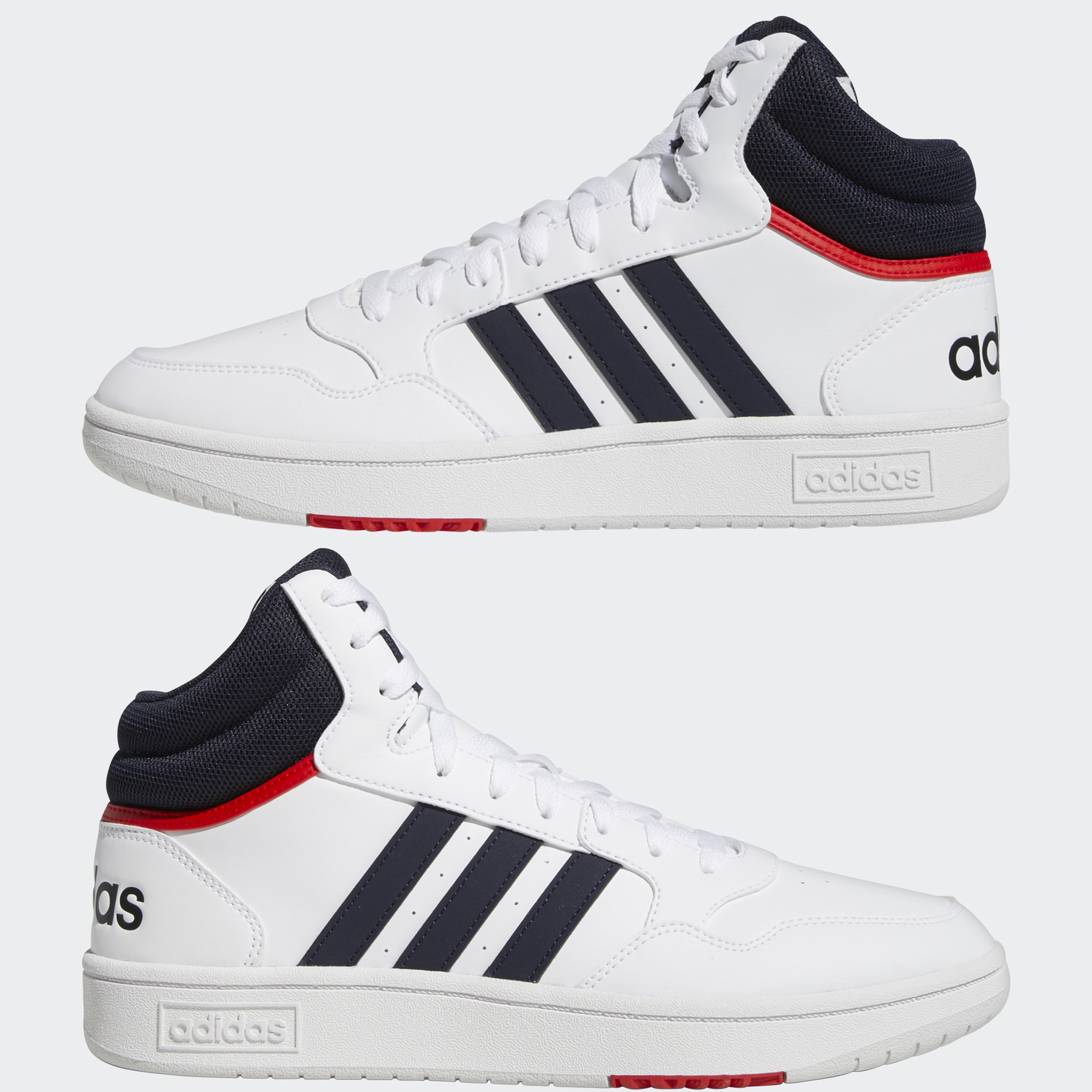 adidas Hoops 3.0 Mid Erkek Beyaz Spor Ayakkabı
