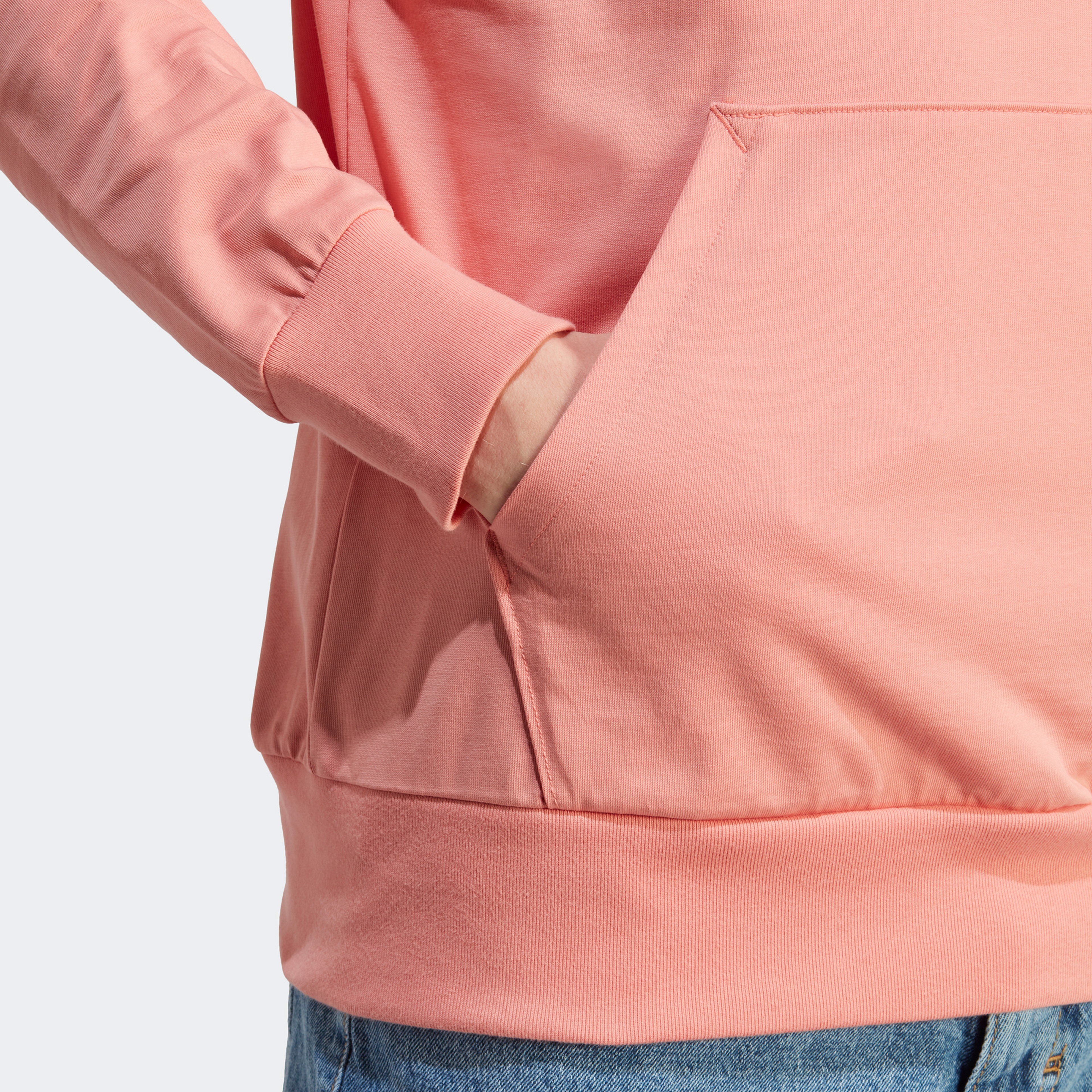 adidas Essentials Logo Erkek Pembe Günlük Sweatshirt