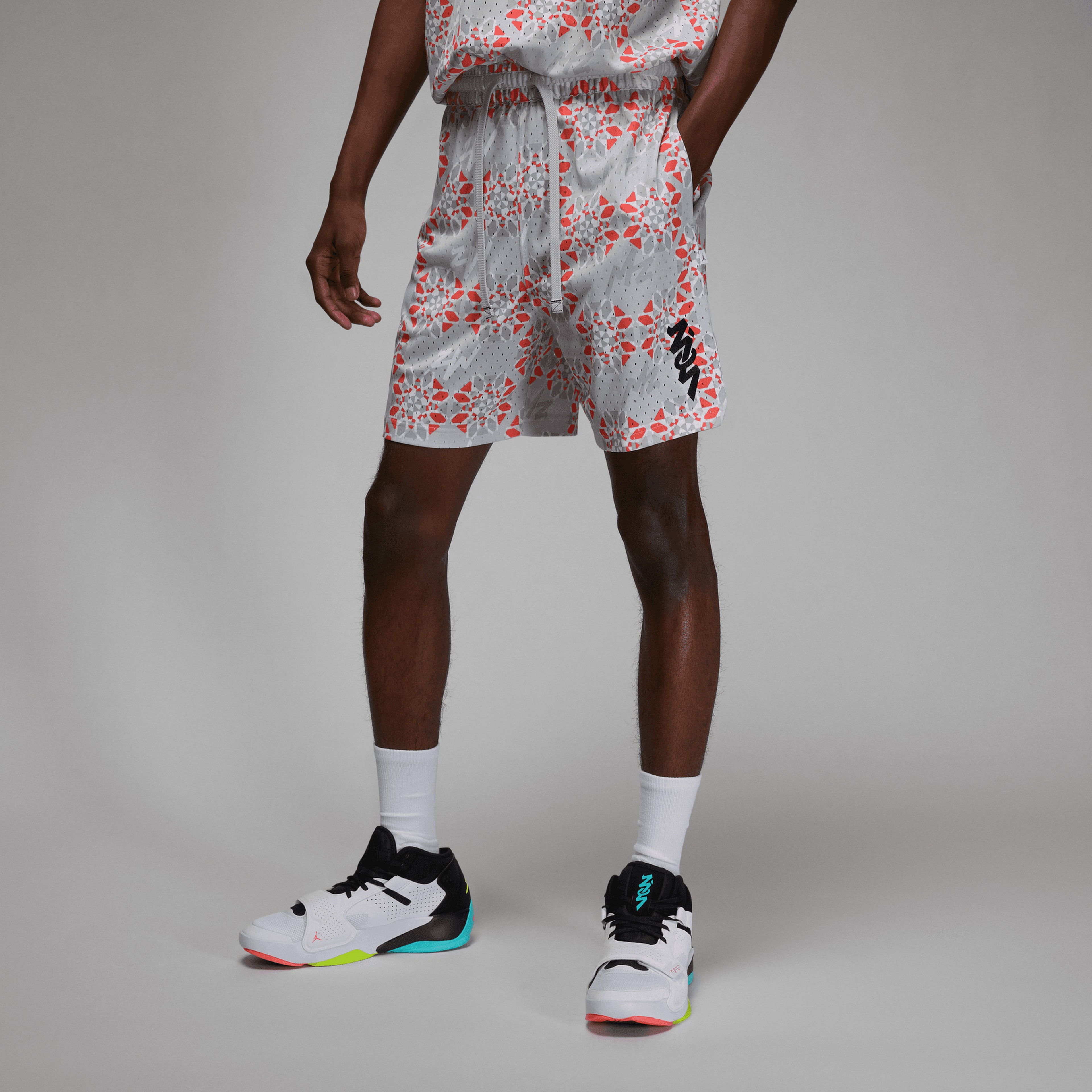 Jordan Zion Erkek Gri Basketbol Şortu