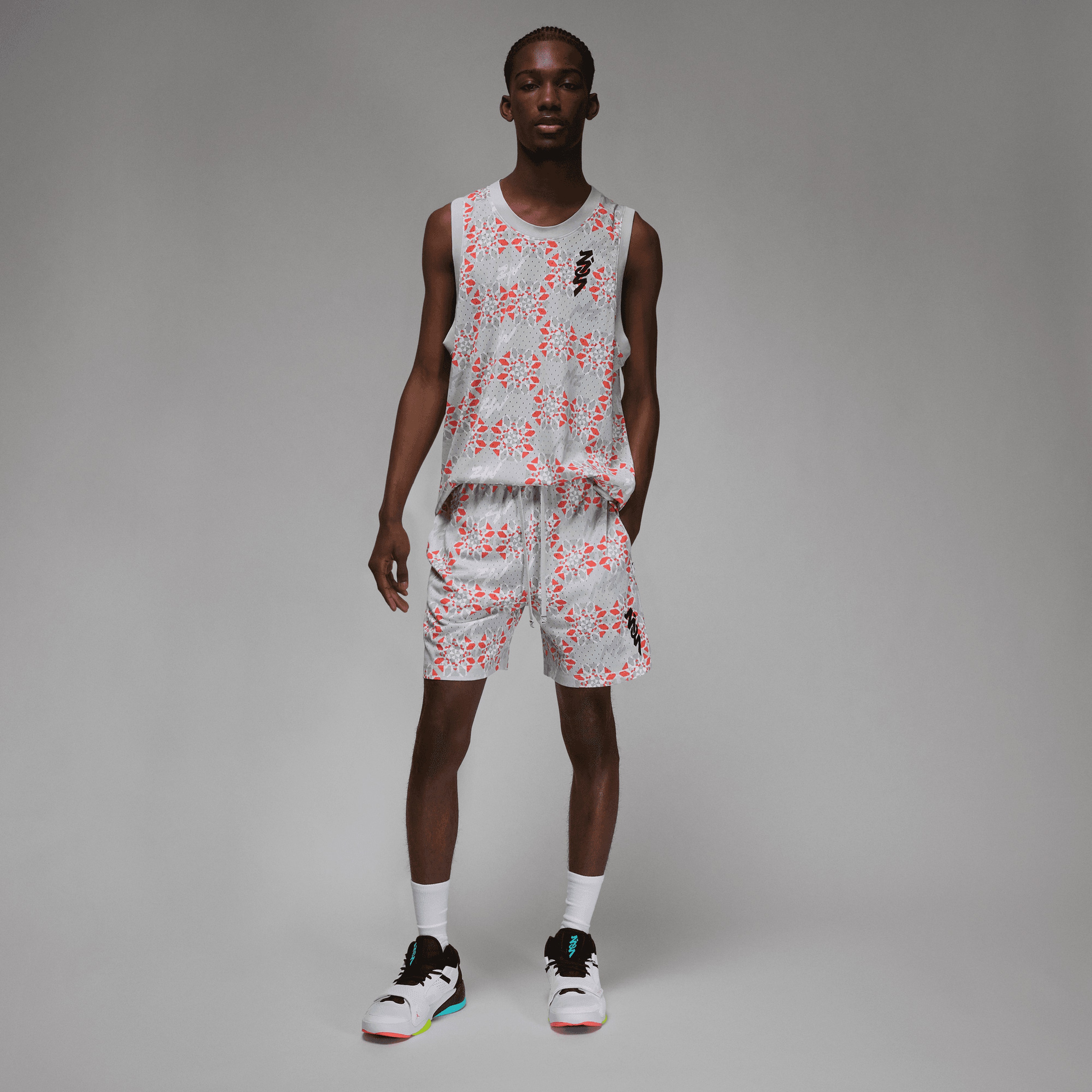 Jordan Zion Erkek Gri Basketbol Şortu