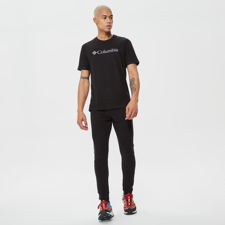 Columbia Basic Logo Brushed Erkek Siyah T?Shirt