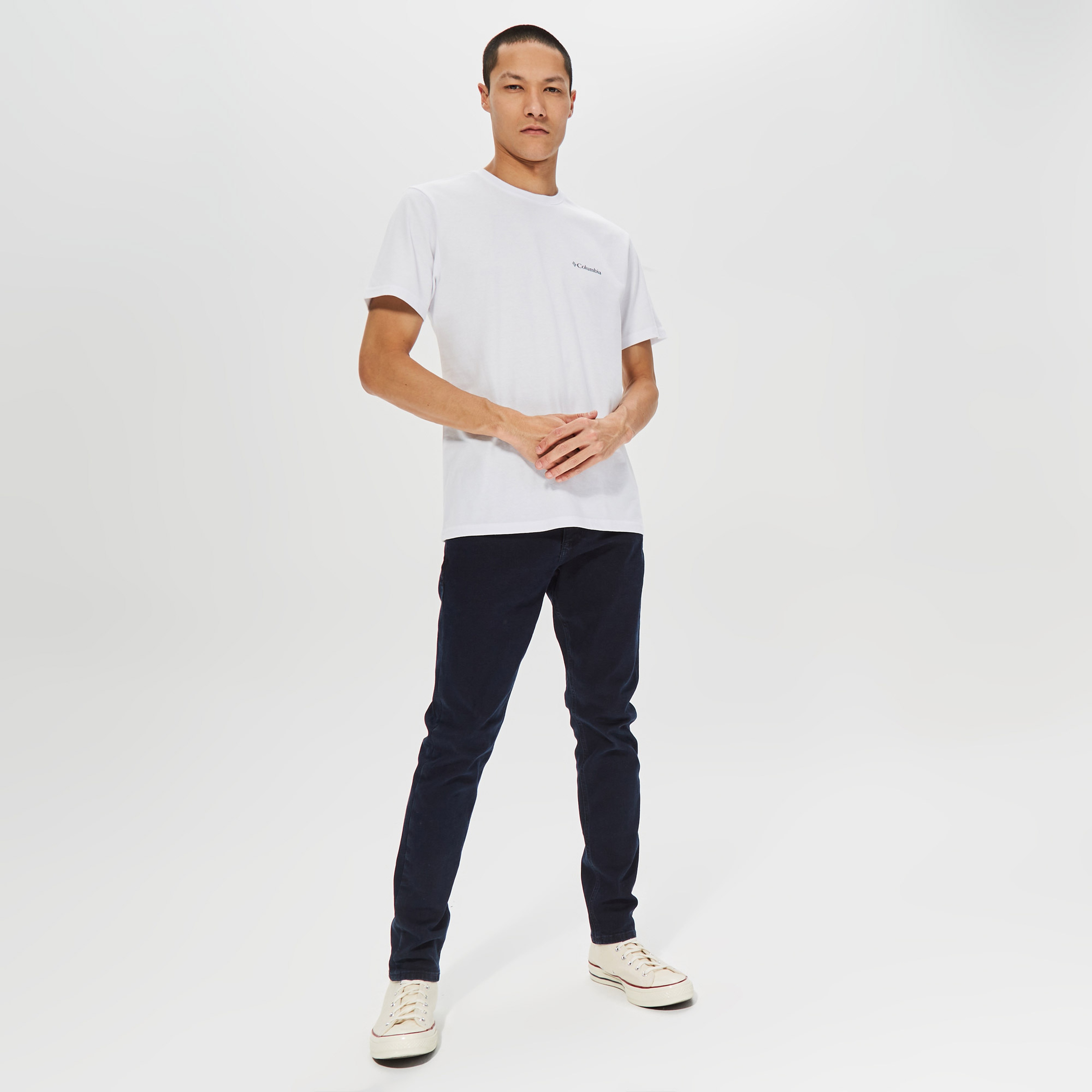 Columbia CSC Basic Logo Brushed Erkek Beyaz T-Shirt