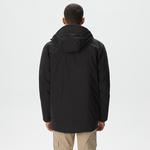 Erkek Kapüşonlu Siyah Mont