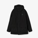 Erkek Kapüşonlu Siyah Mont