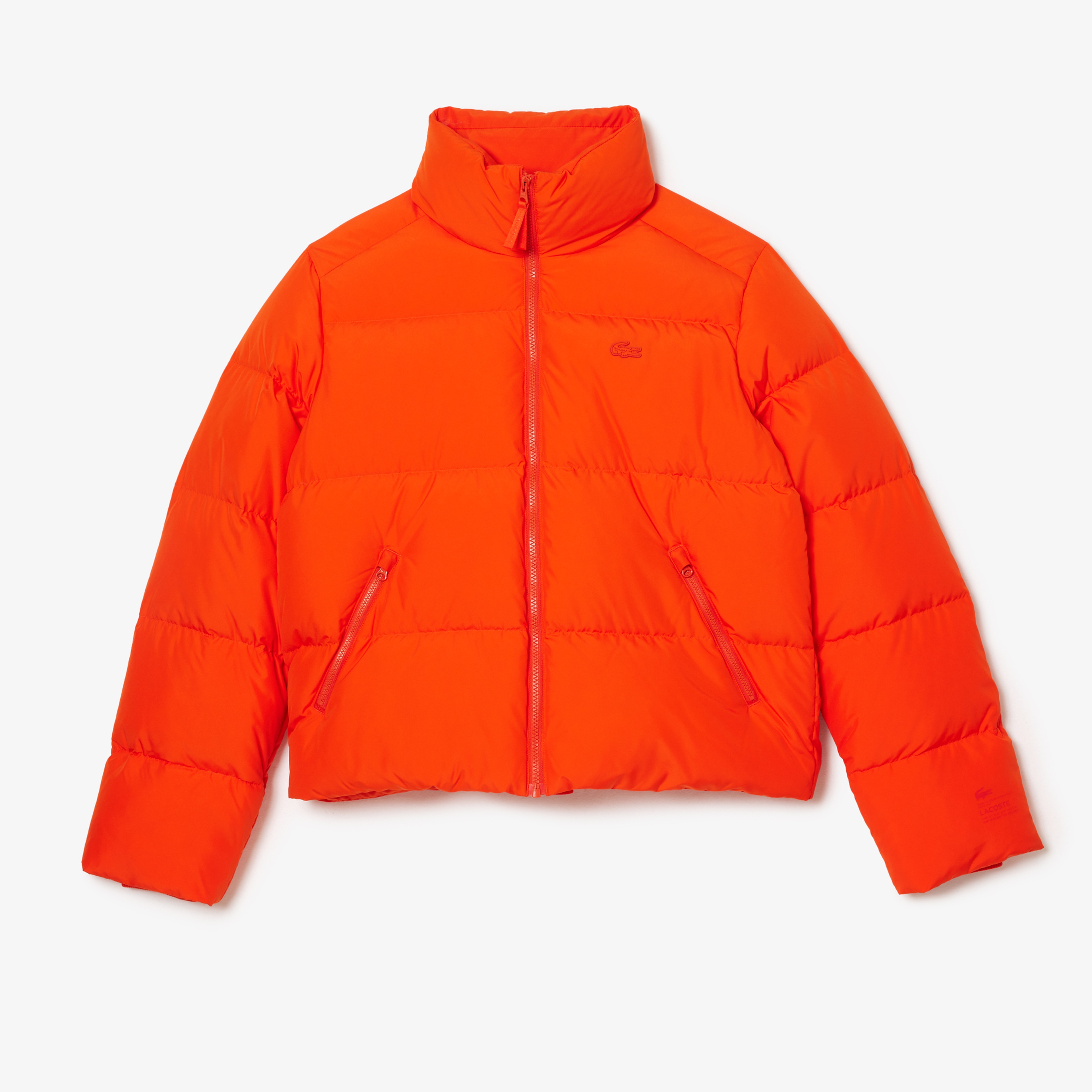 Kadın Kapüşonlu Kapitone Turuncu Mont