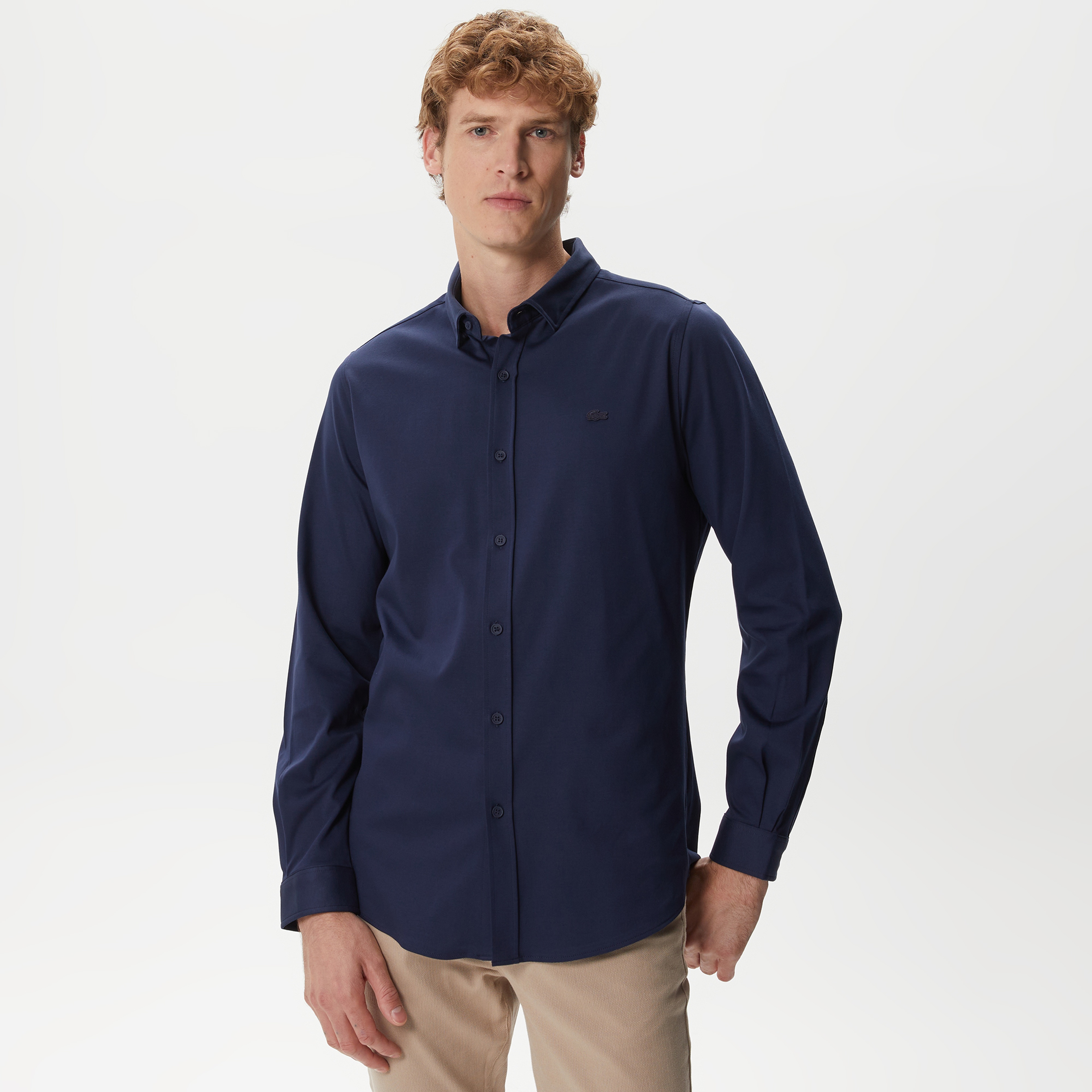 Erkek Slim Fit Lacivert Gömlek