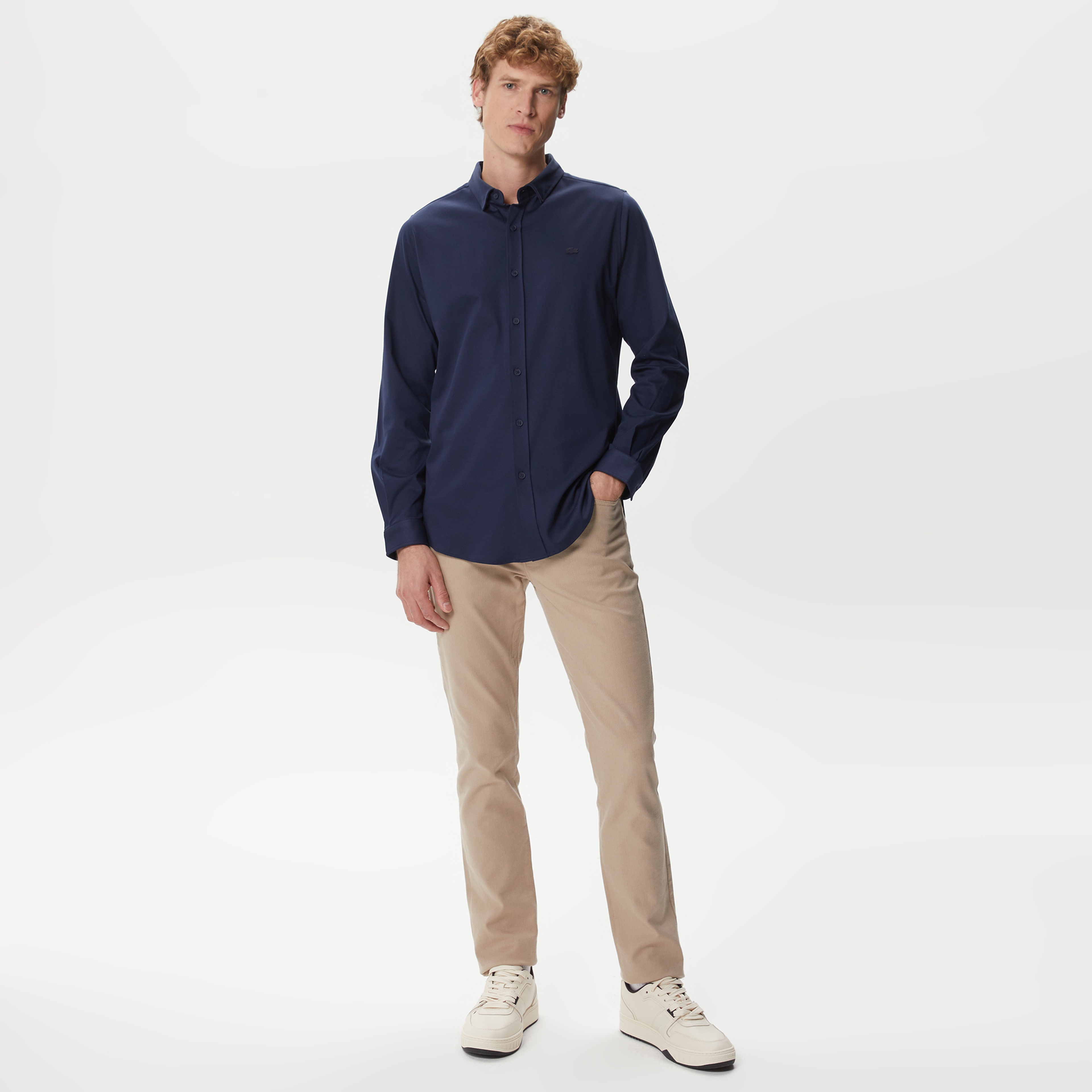 Erkek Slim Fit Lacivert Gömlek