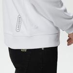 Erkek Relaxed Fit Kapüşonlu Baskılı Beyaz Sweatshirt