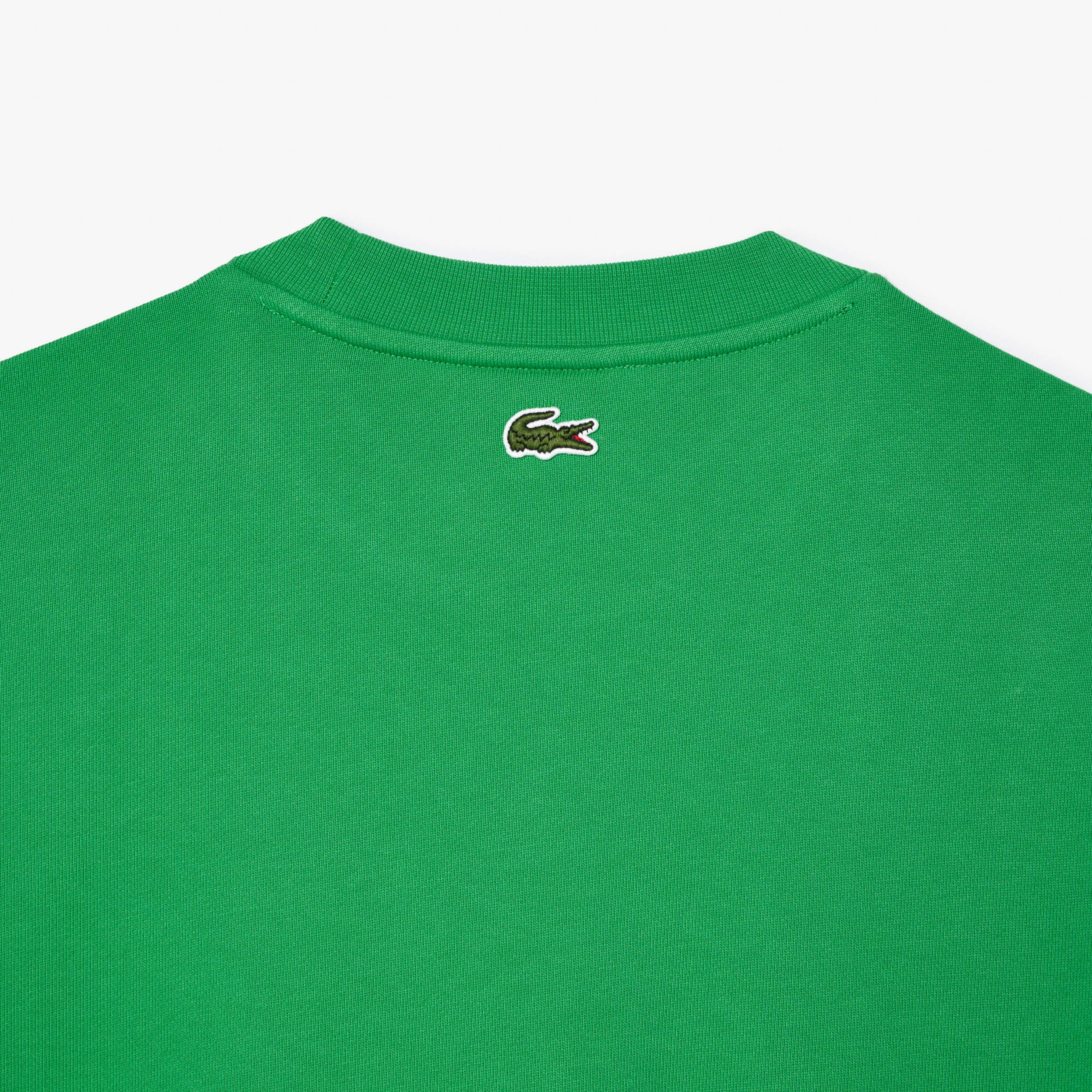 Erkek Classic Fit Bisiklet Yaka Baskılı Yeşil Sweatshirt