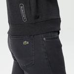 Erkek Relaxed Fit Kapüşonlu Baskılı Gri Sweatshirt