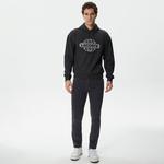 Erkek Relaxed Fit Kapüşonlu Baskılı Gri Sweatshirt